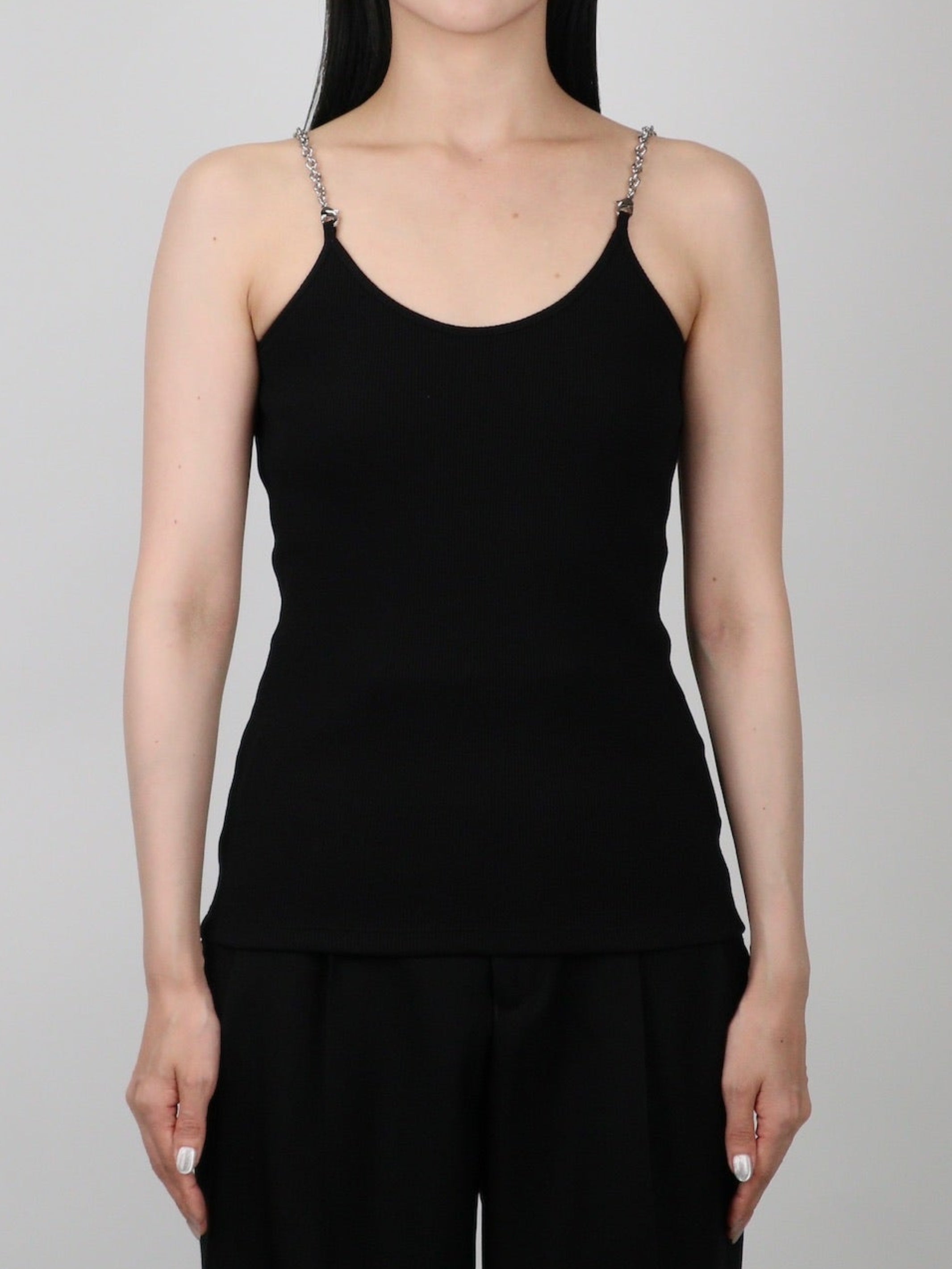 COTTON RIB CHAIN STRAP CAMISOLE