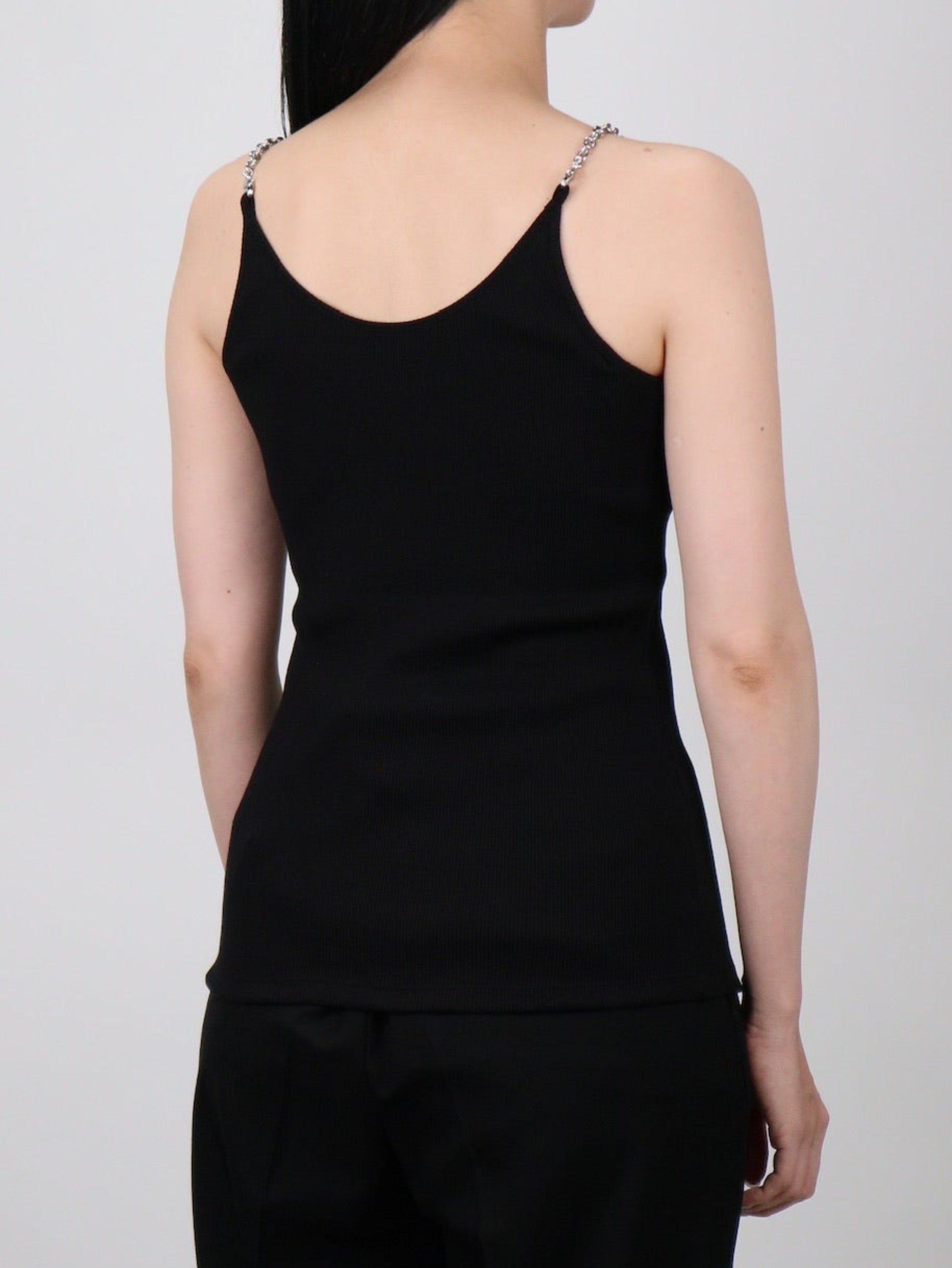 COTTON RIB CHAIN STRAP CAMISOLE