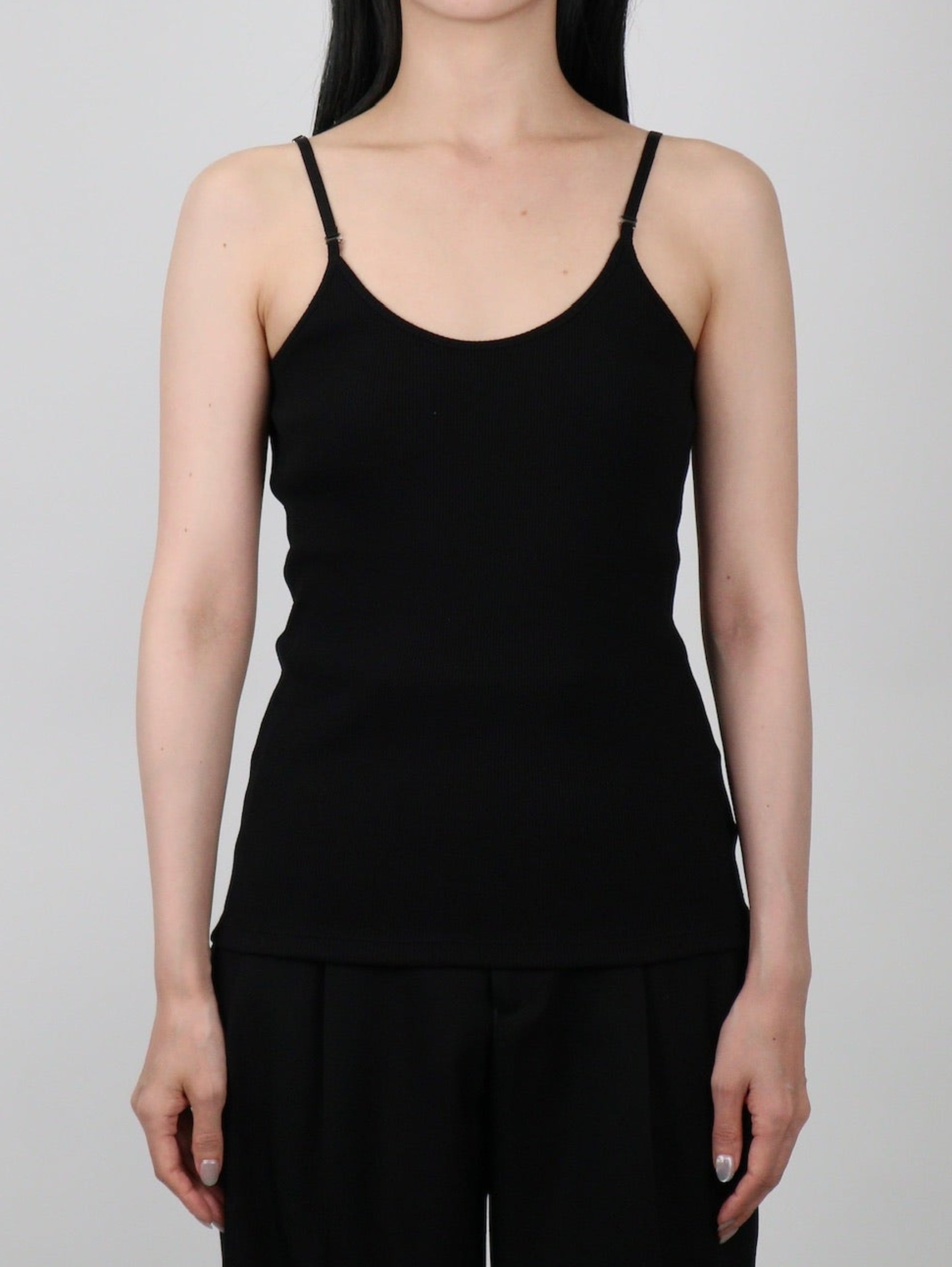 COTTON RIB CHAIN STRAP CAMISOLE