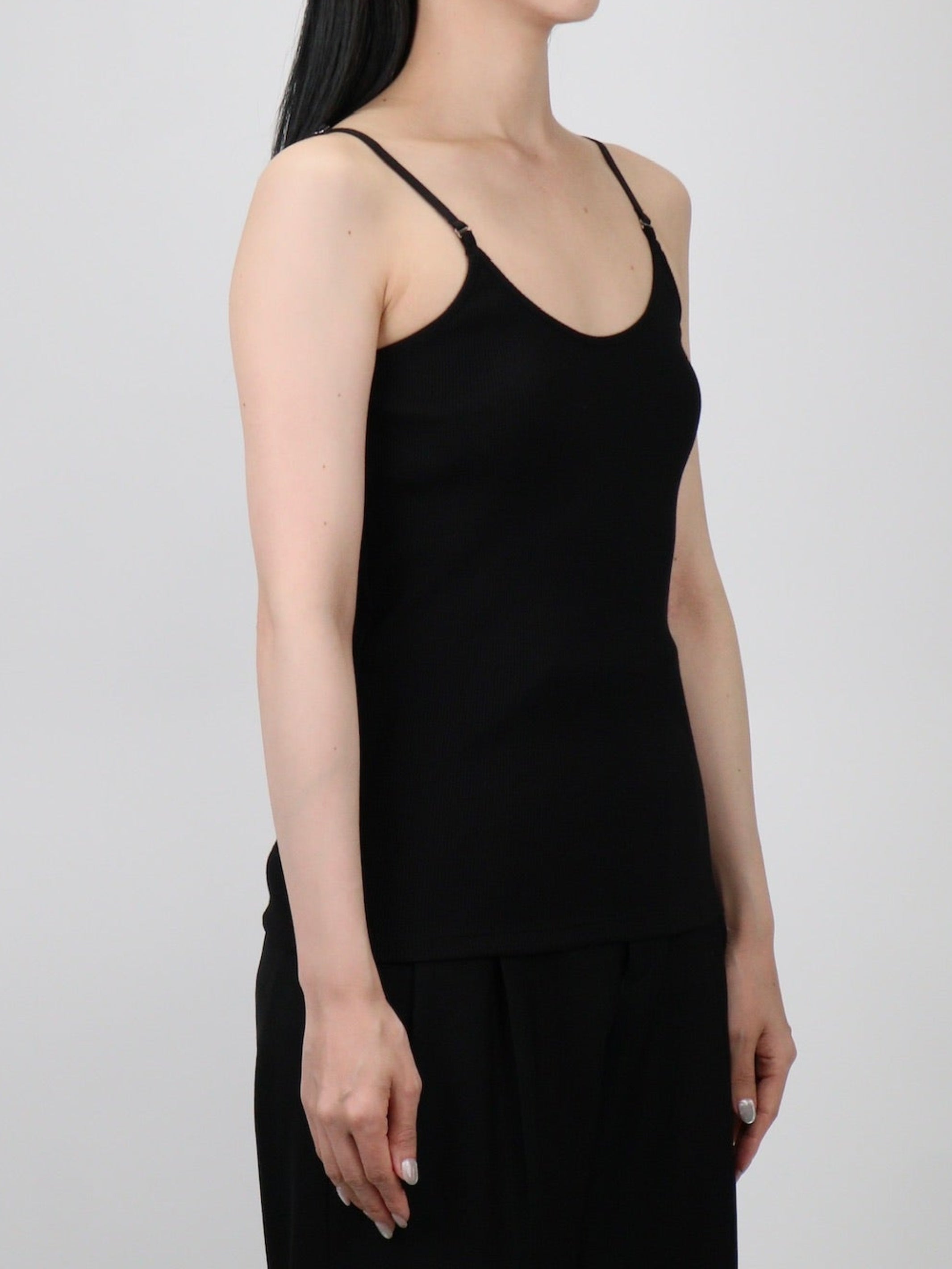COTTON RIB CHAIN STRAP CAMISOLE