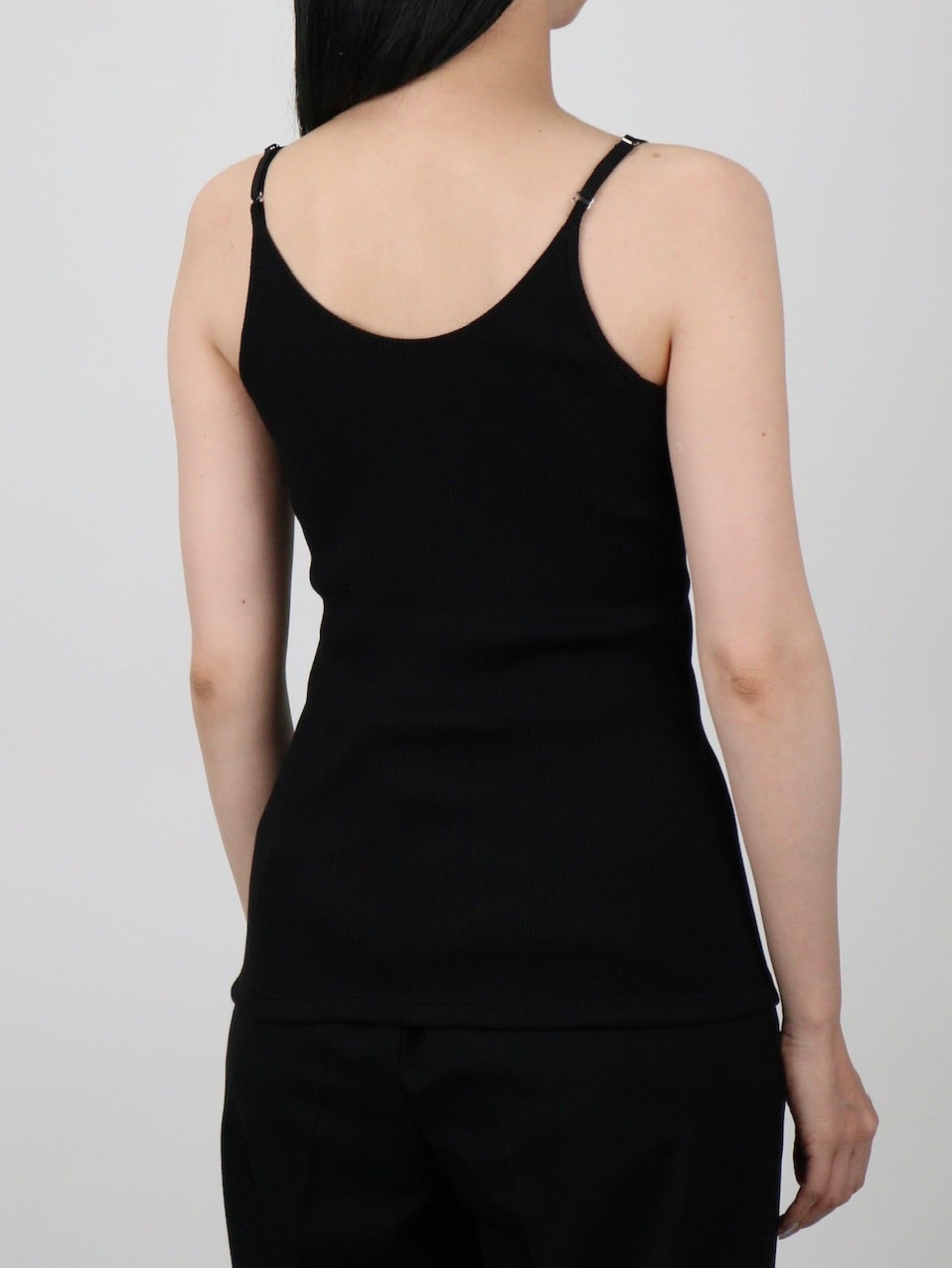 COTTON RIB CHAIN STRAP CAMISOLE