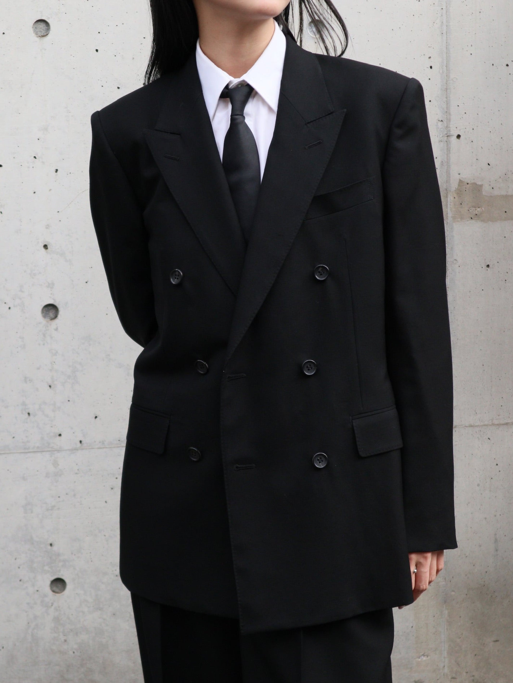 johnlawrencesullivanダブルブレストジャケットセットアップ WOOL DOUBLE BREASTED JACKET