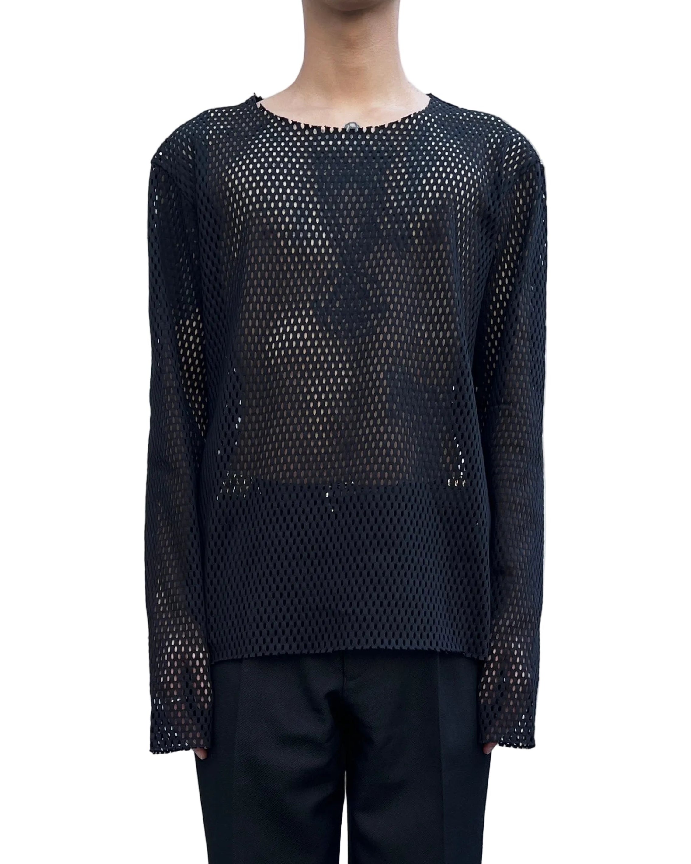 COTTON MESH PULLOVER
