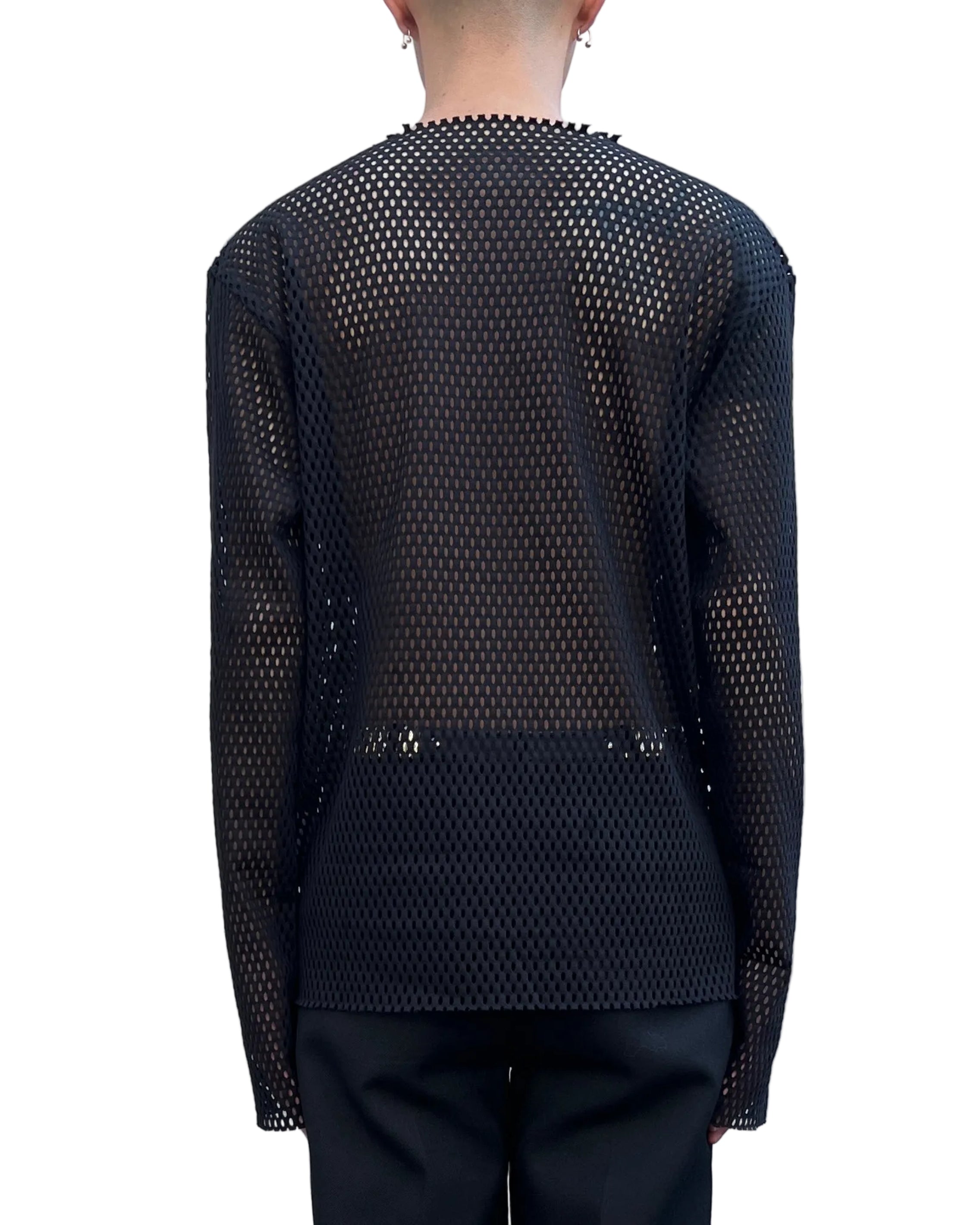 COTTON MESH PULLOVER