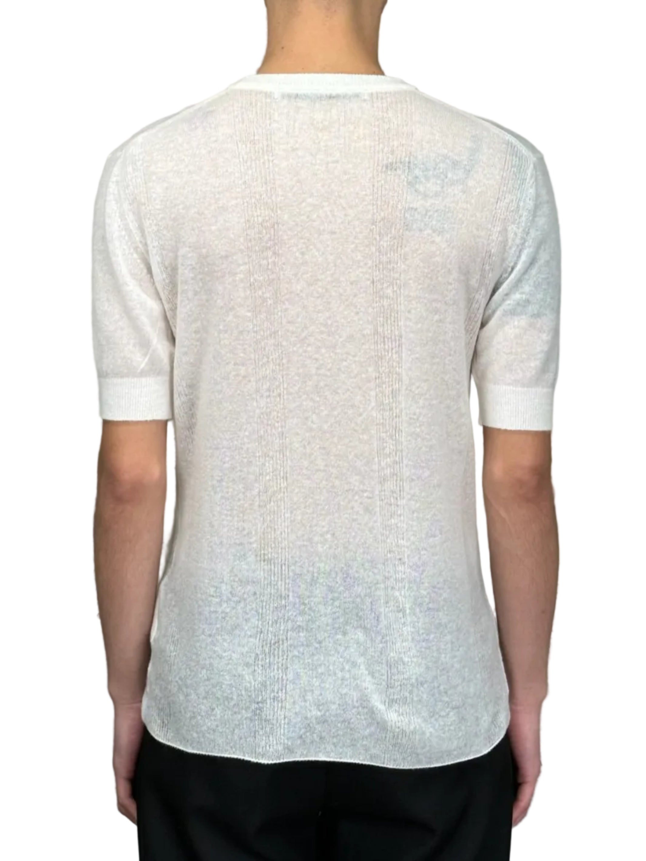 WOOL CASHMERE RIB KNIT TEE