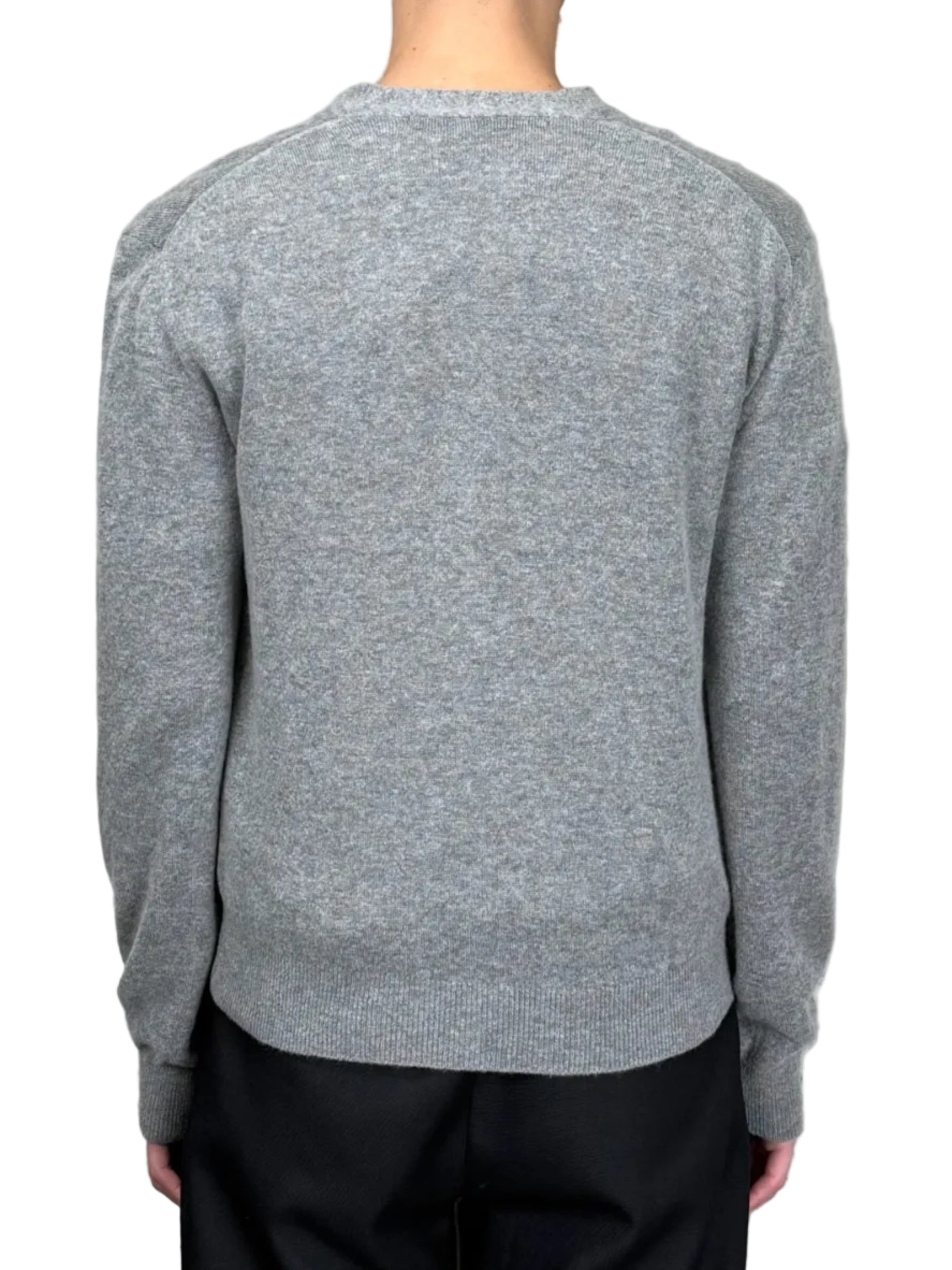 WOOL CASHMERE RIB KNIT CARDIGAN