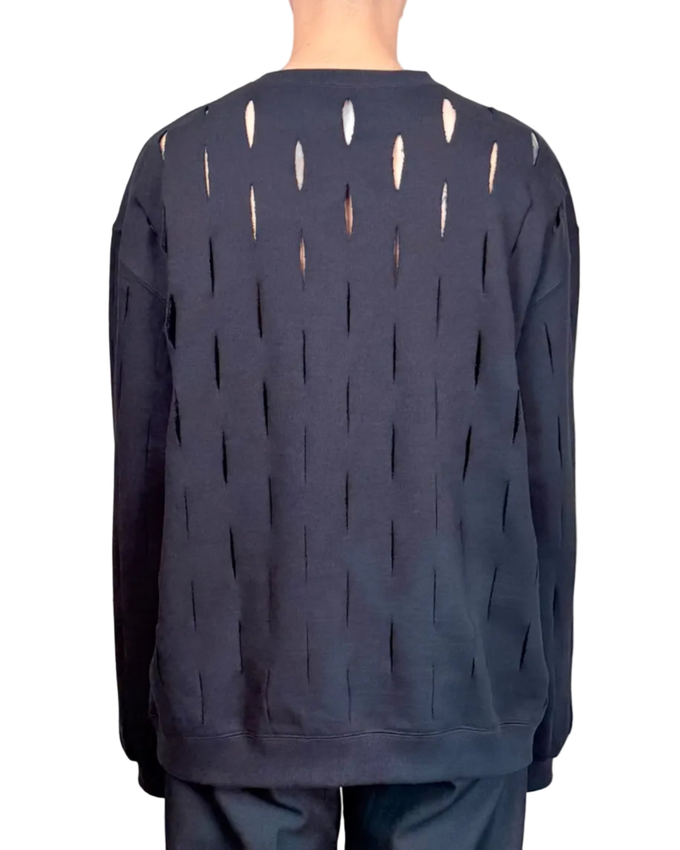 SLASHED SWEAT PULLOVER