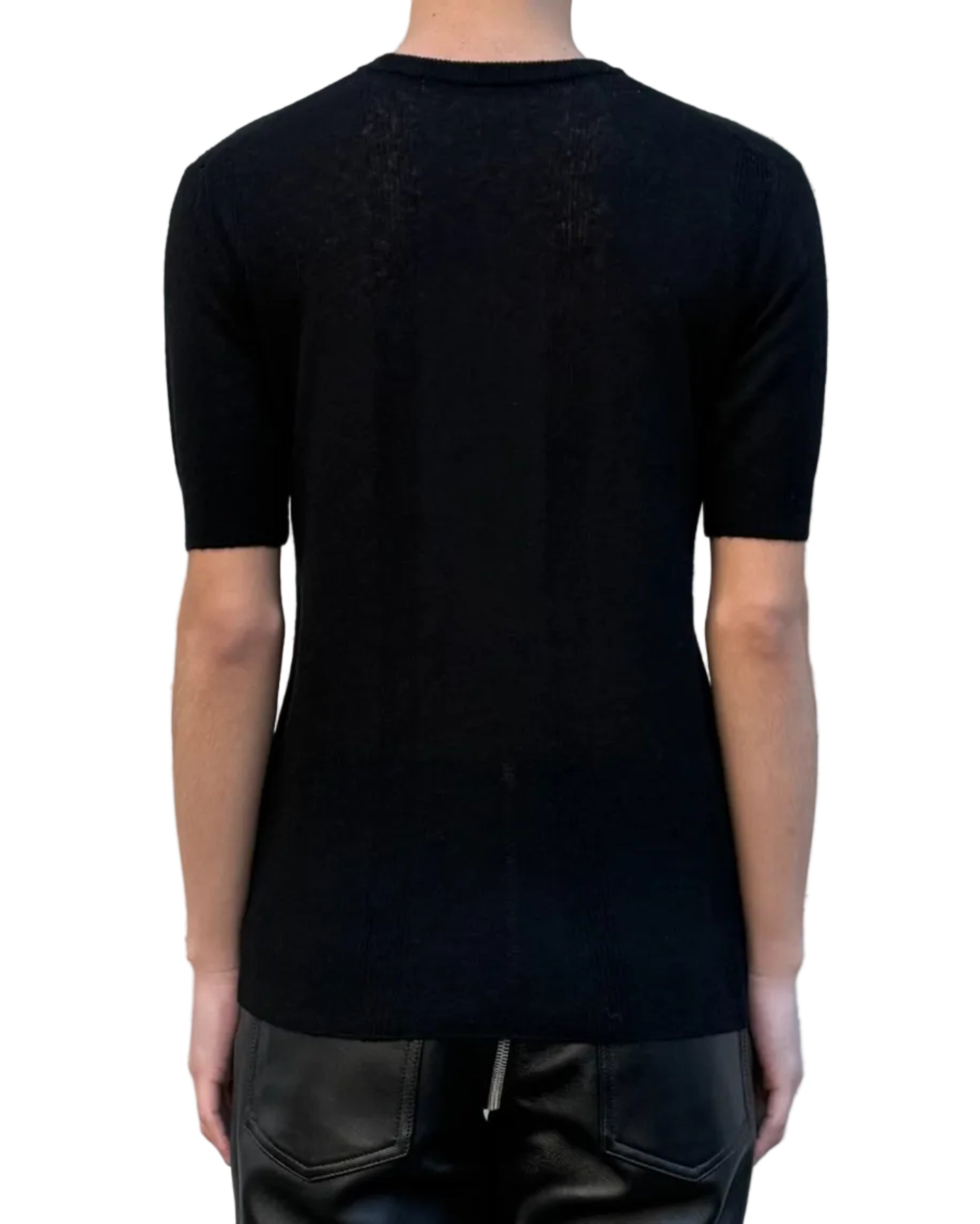 WOOL CASHMERE RIB KNIT TEE