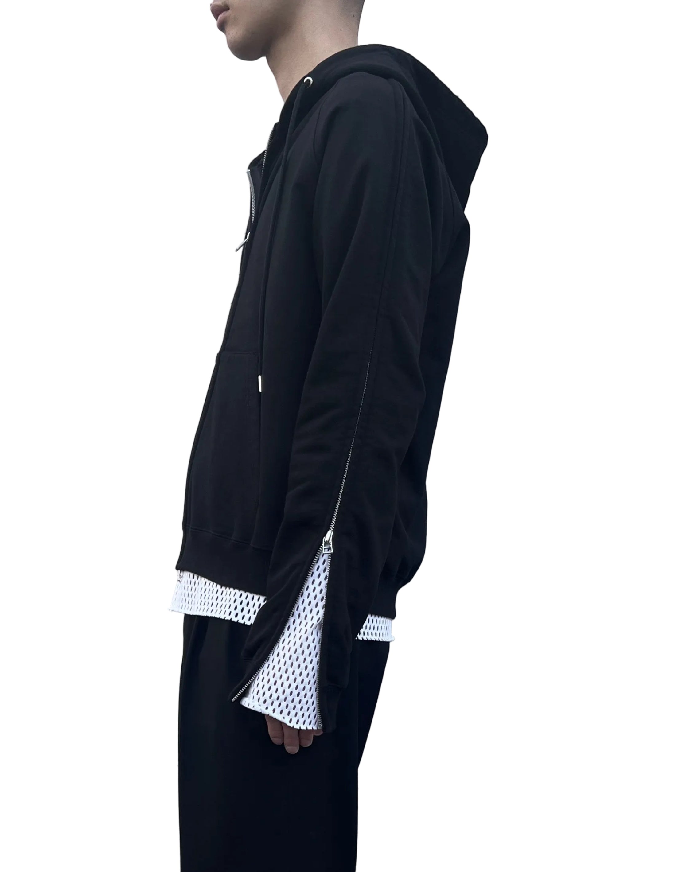 SWEAT ZIPPED SLEEVE HOODIE
