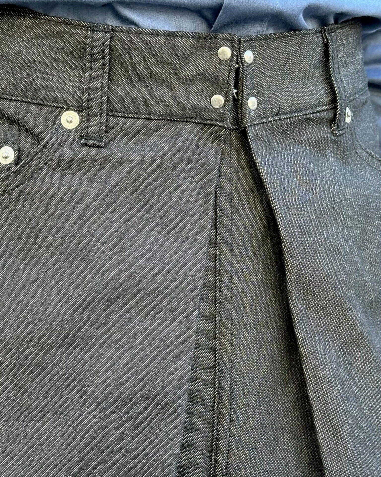RIGID DENIM WIDE PANTS