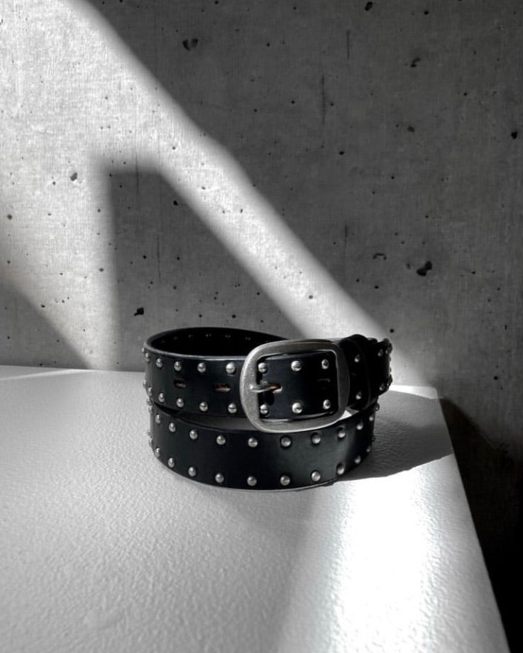 Leather belt with studs – JOHN LAWRENCE SULLIVAN