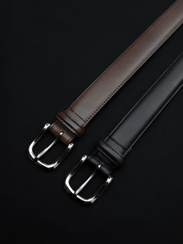 Leather pin buckle belt – JOHN LAWRENCE SULLIVAN