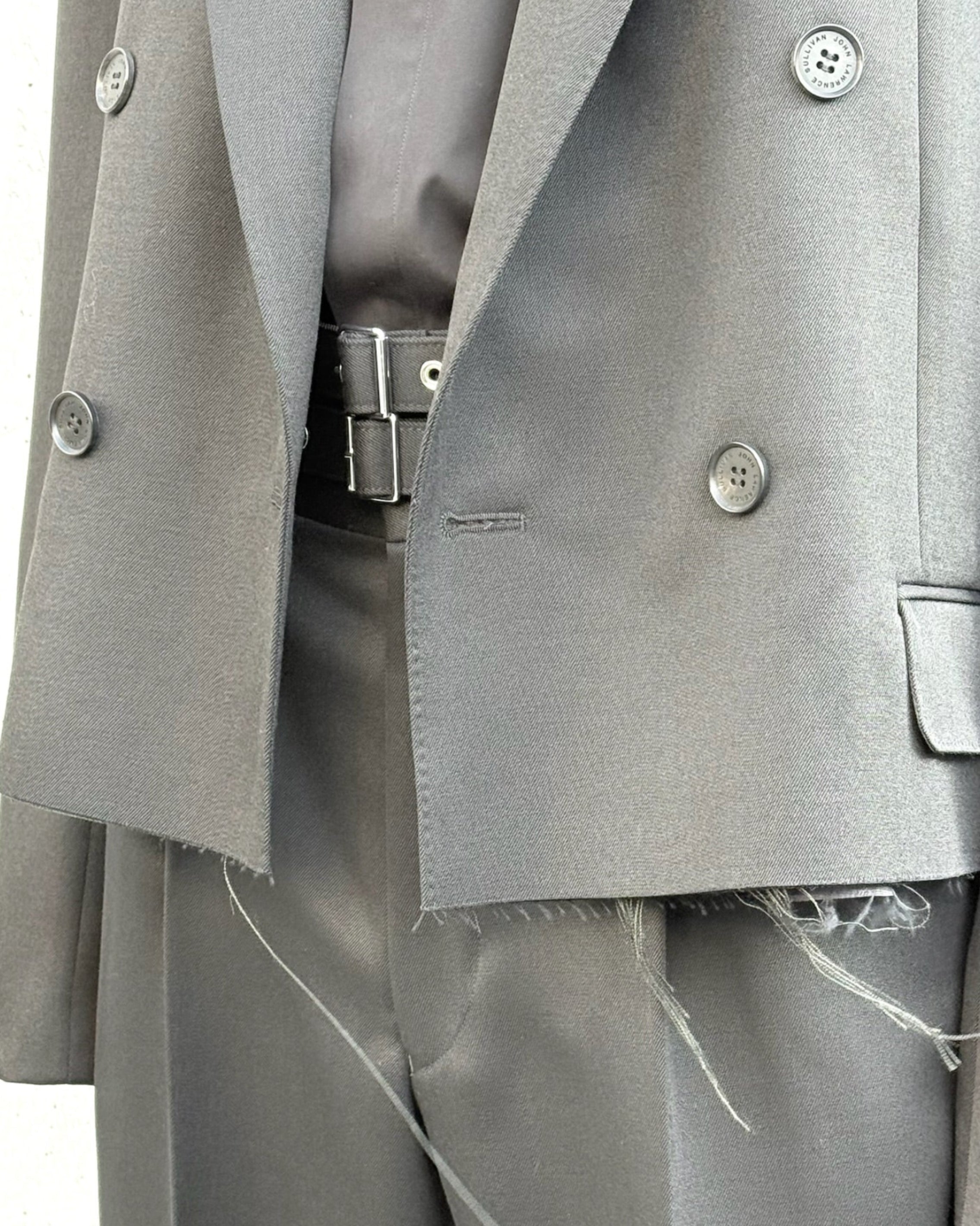 WOOL GABARDINE CUT-OFF SPENCER JACKET