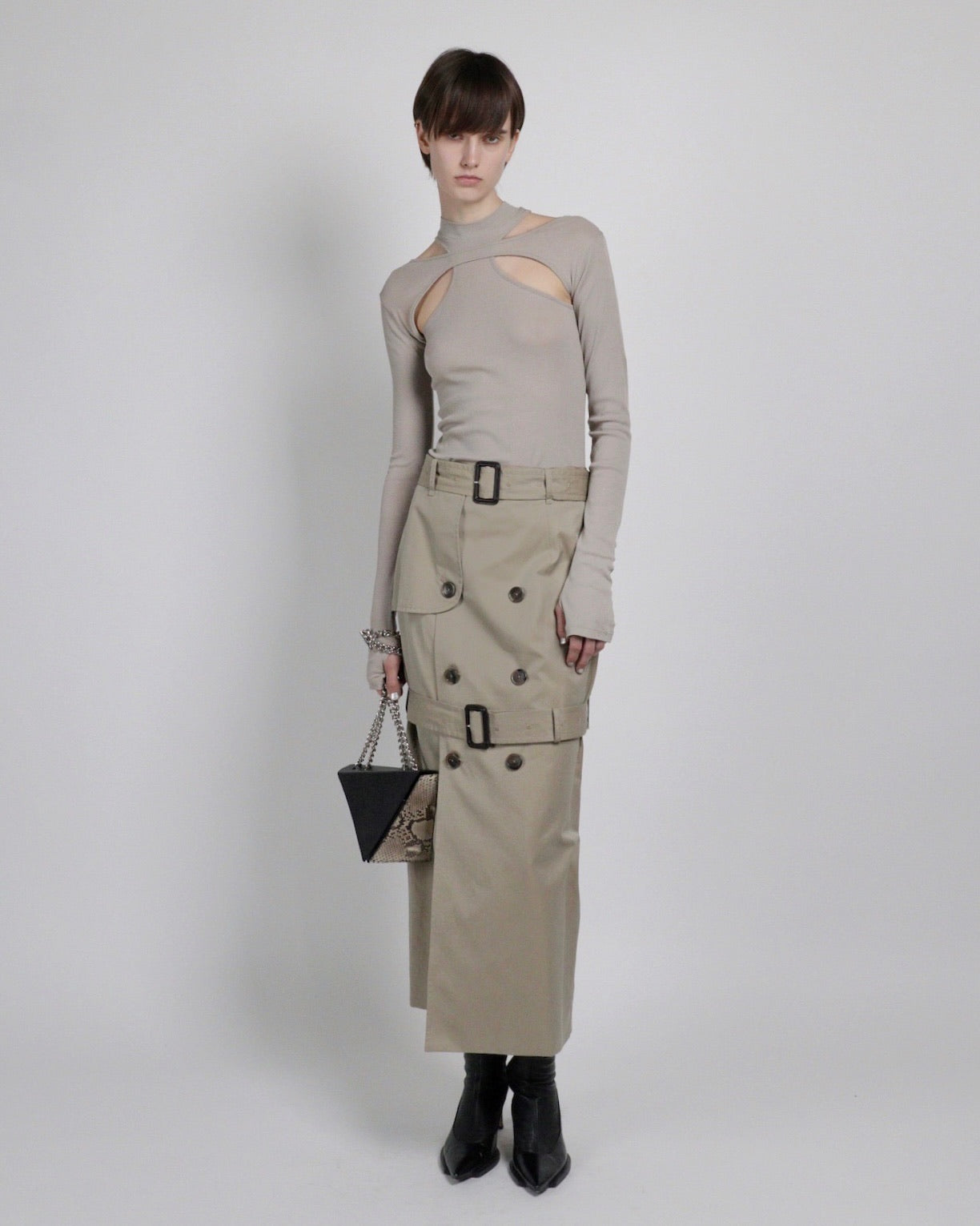 Twil Trench Skirt