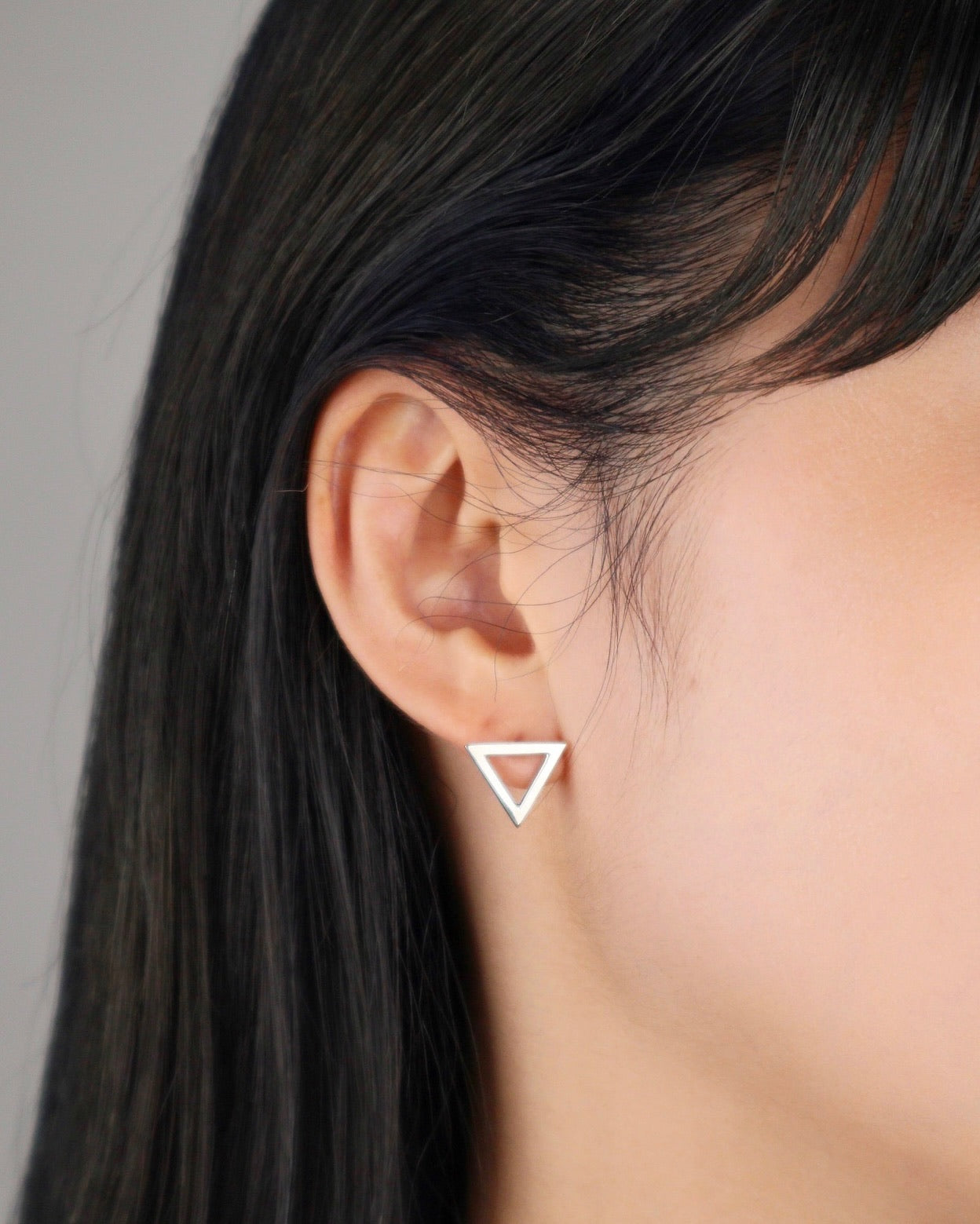 Triangle Pierce (Pair) | Silver