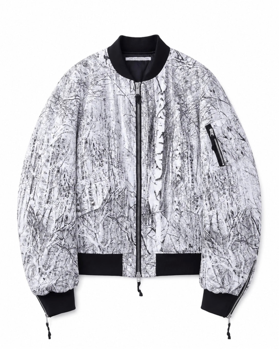 TREE CAMO MASSIVE ROUNDED SLEEVE BOMBER JACKET