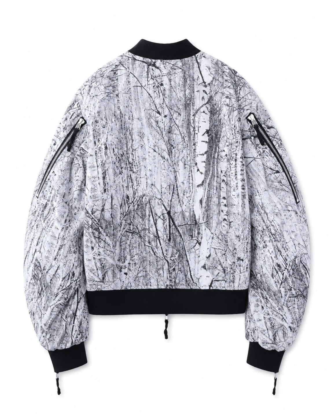 TREE CAMO MASSIVE ROUNDED SLEEVE BOMBER JACKET