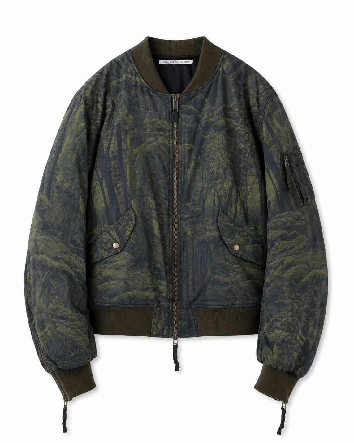 TREE CAMO MASSIVE ROUNDED SLEEVE BOMBER JACKET