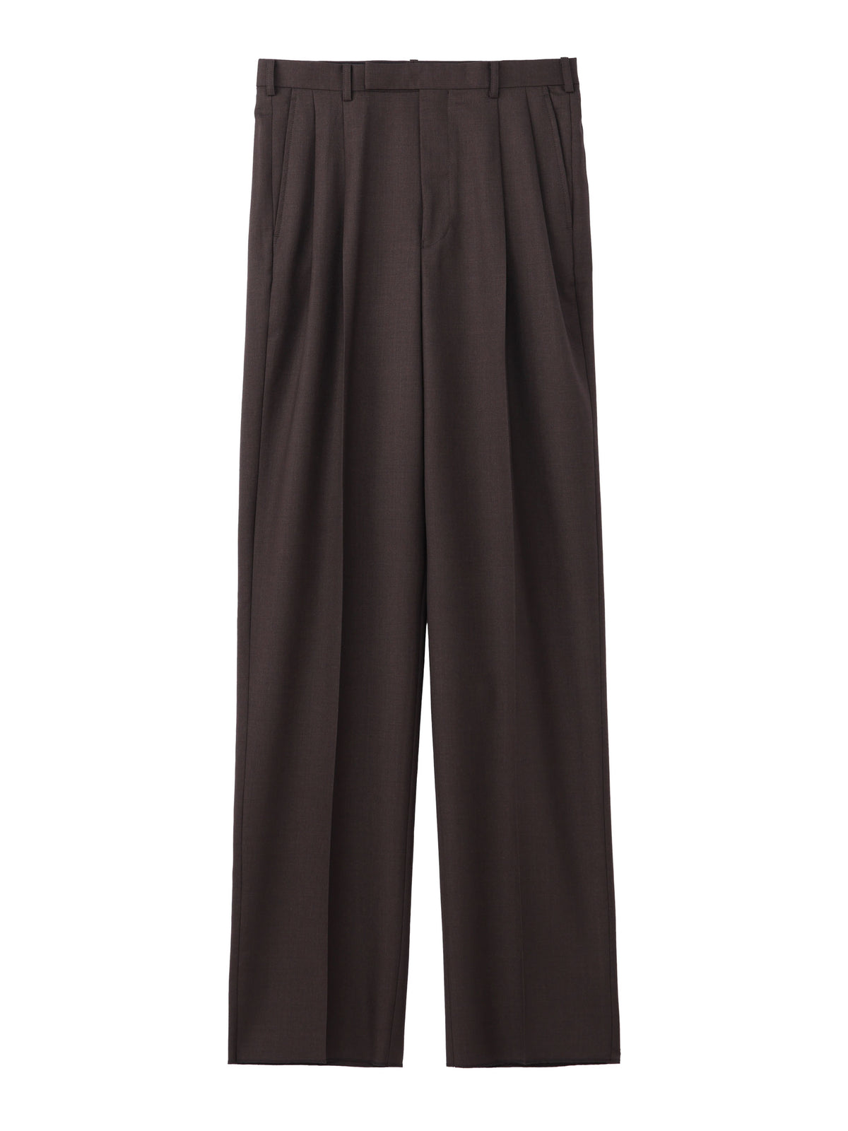 WOOL 2 TUCKED TROUSERS