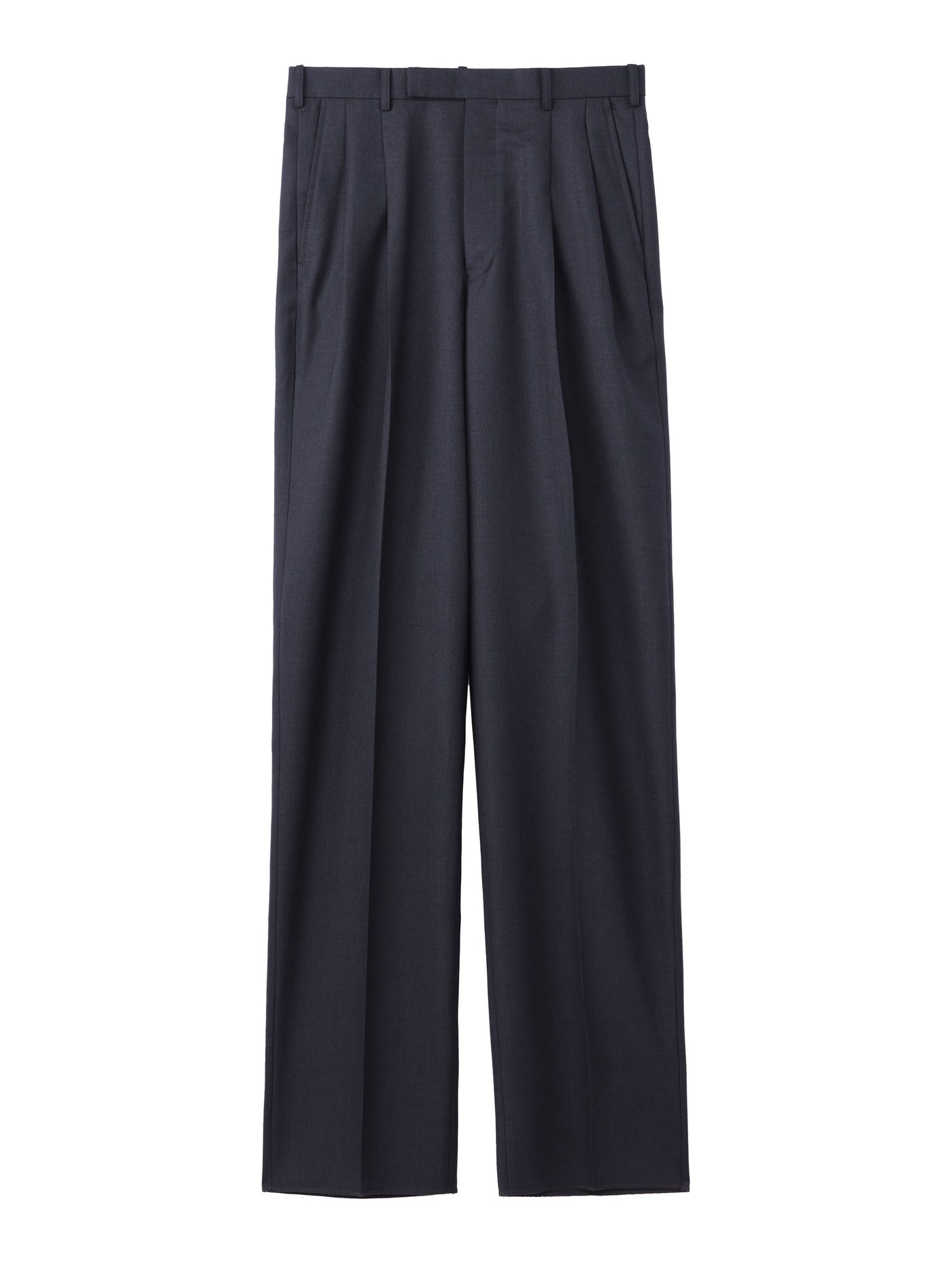 Wool pleated trousers