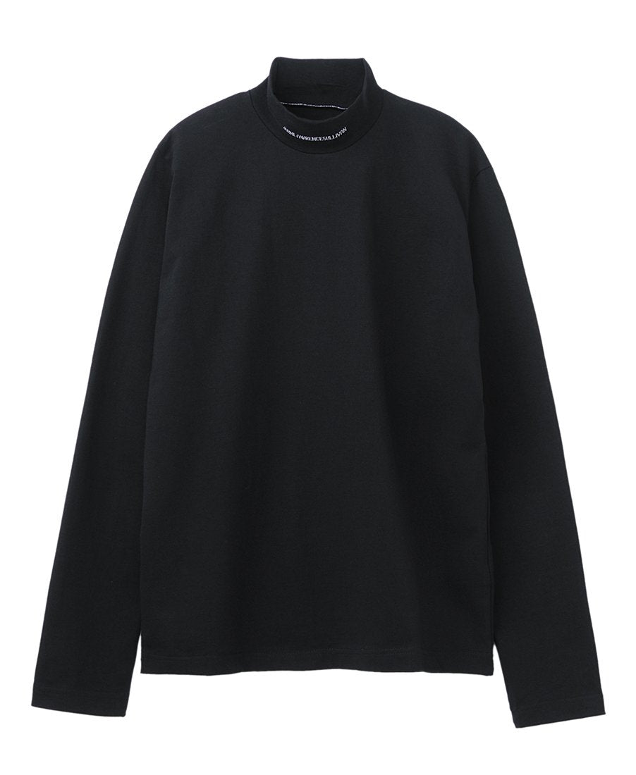 Logo jacquard hi-neck top