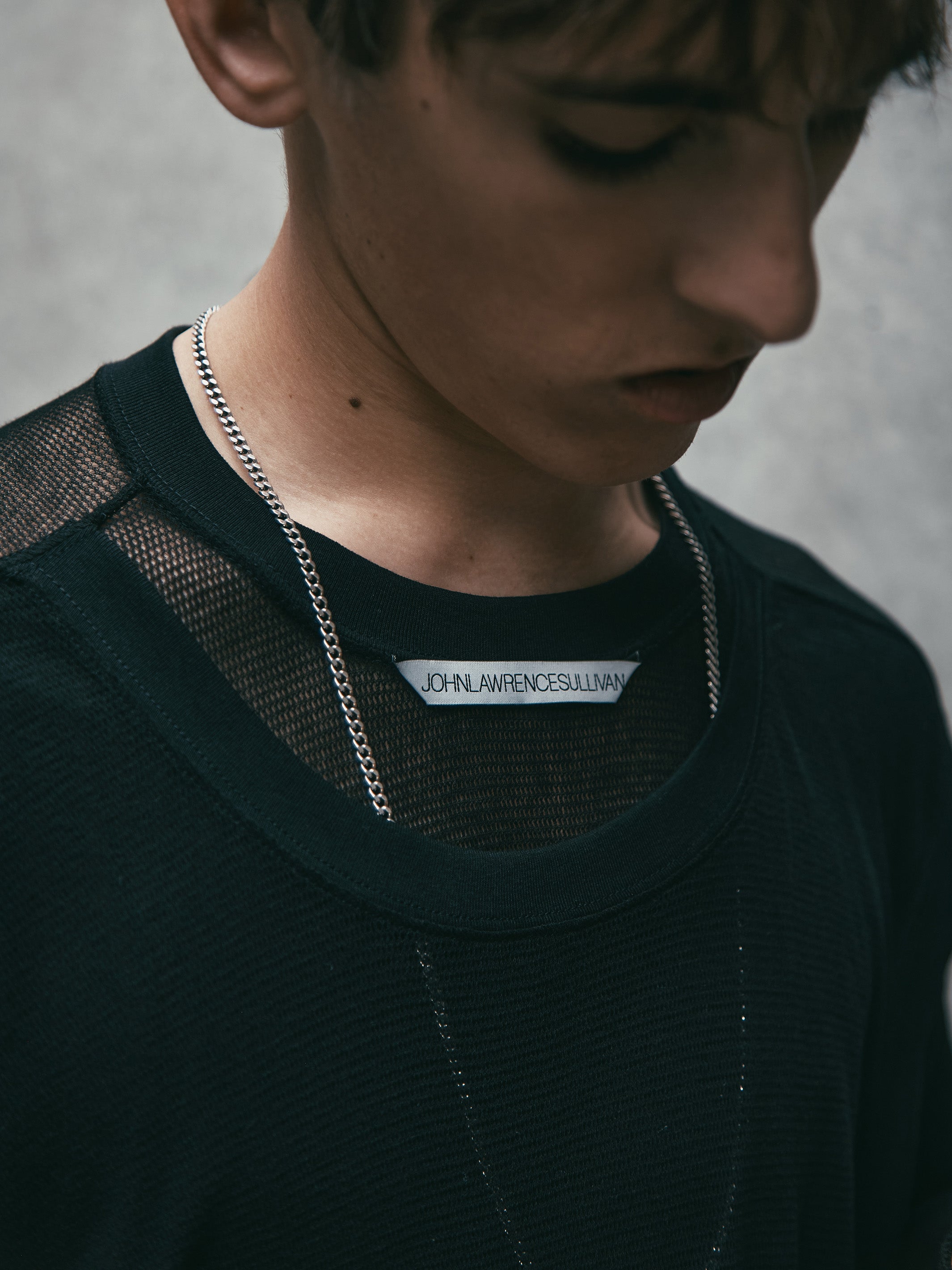 Silver Chain Long Necklace