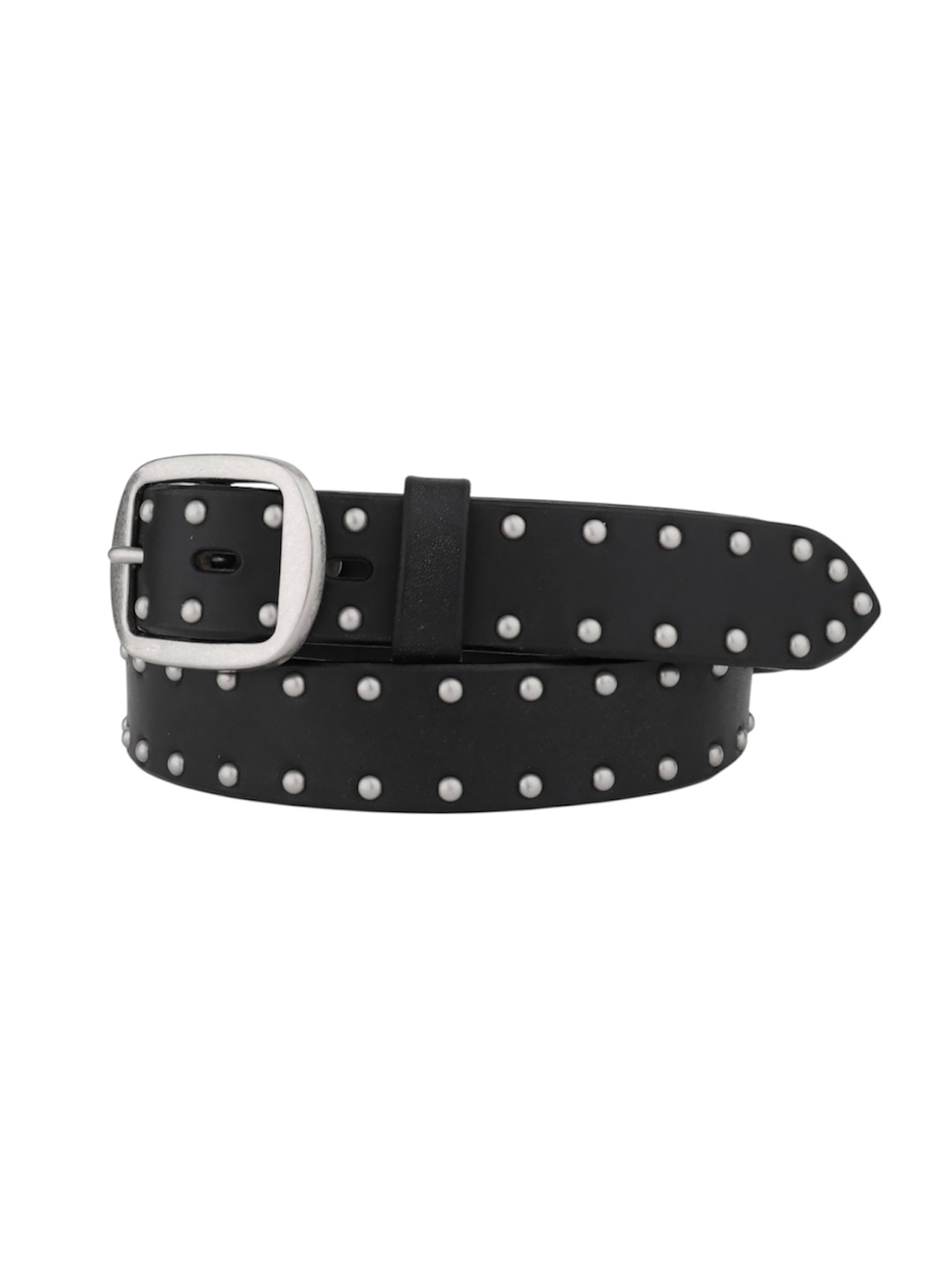 Leather belt with studs
