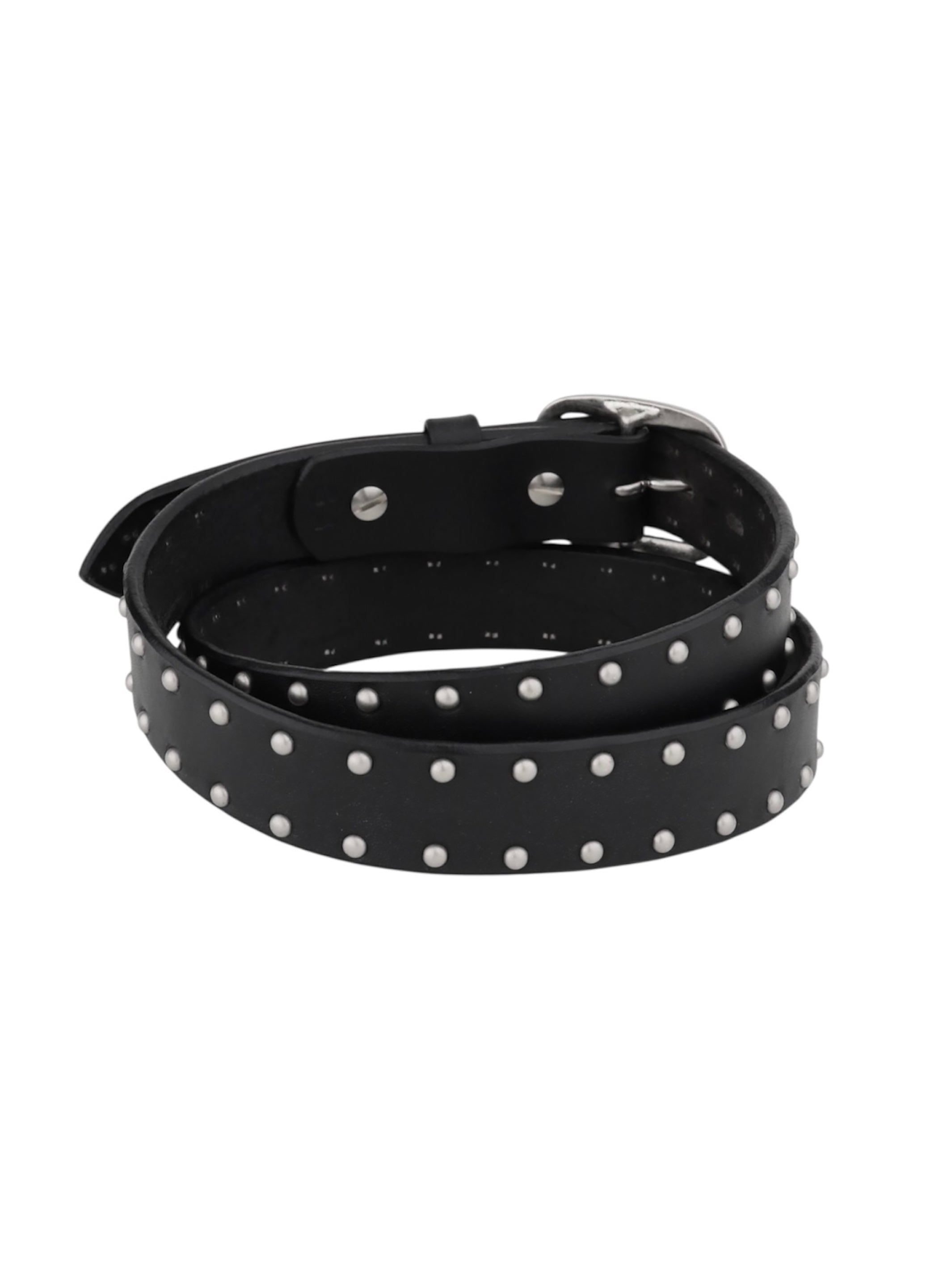 Leather belt with studs