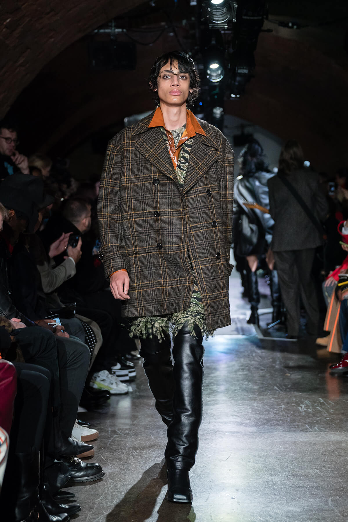 WOOL ANGOLA CAMO JACQUARD SHAWL