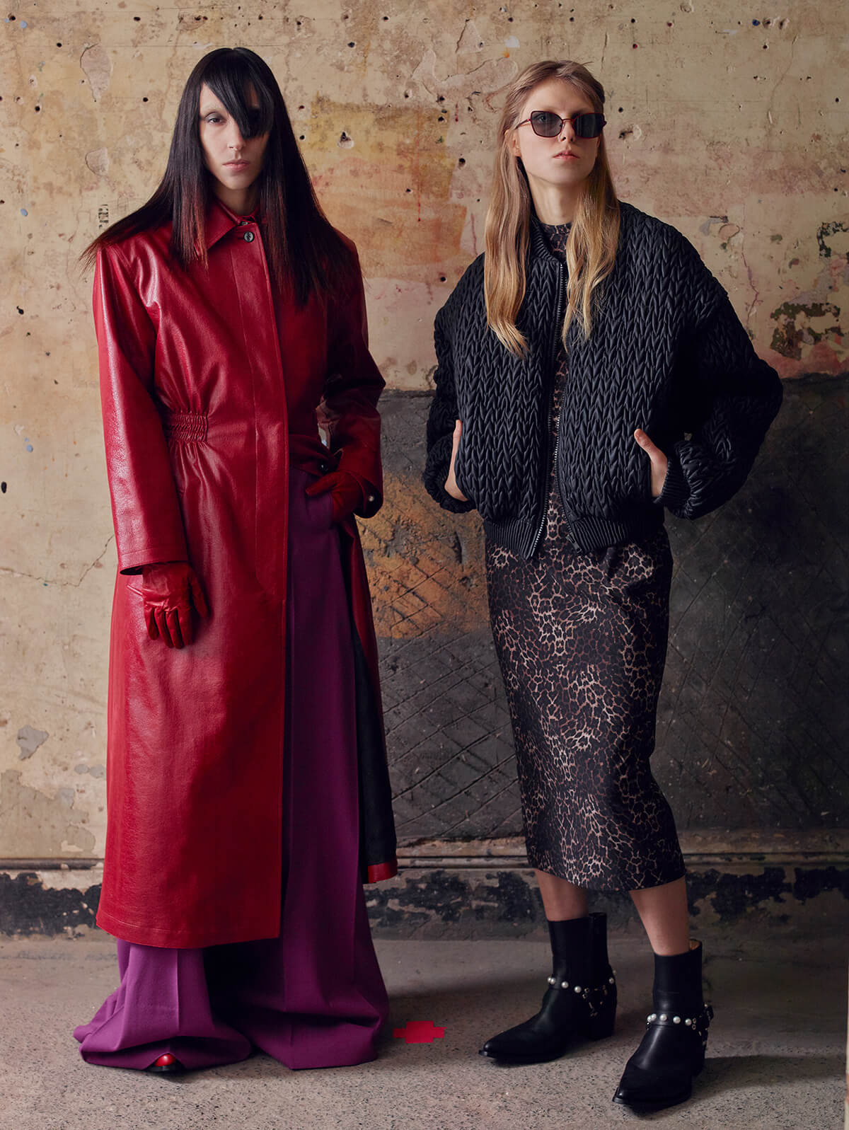 LEOPARD HI-NECK DRESS