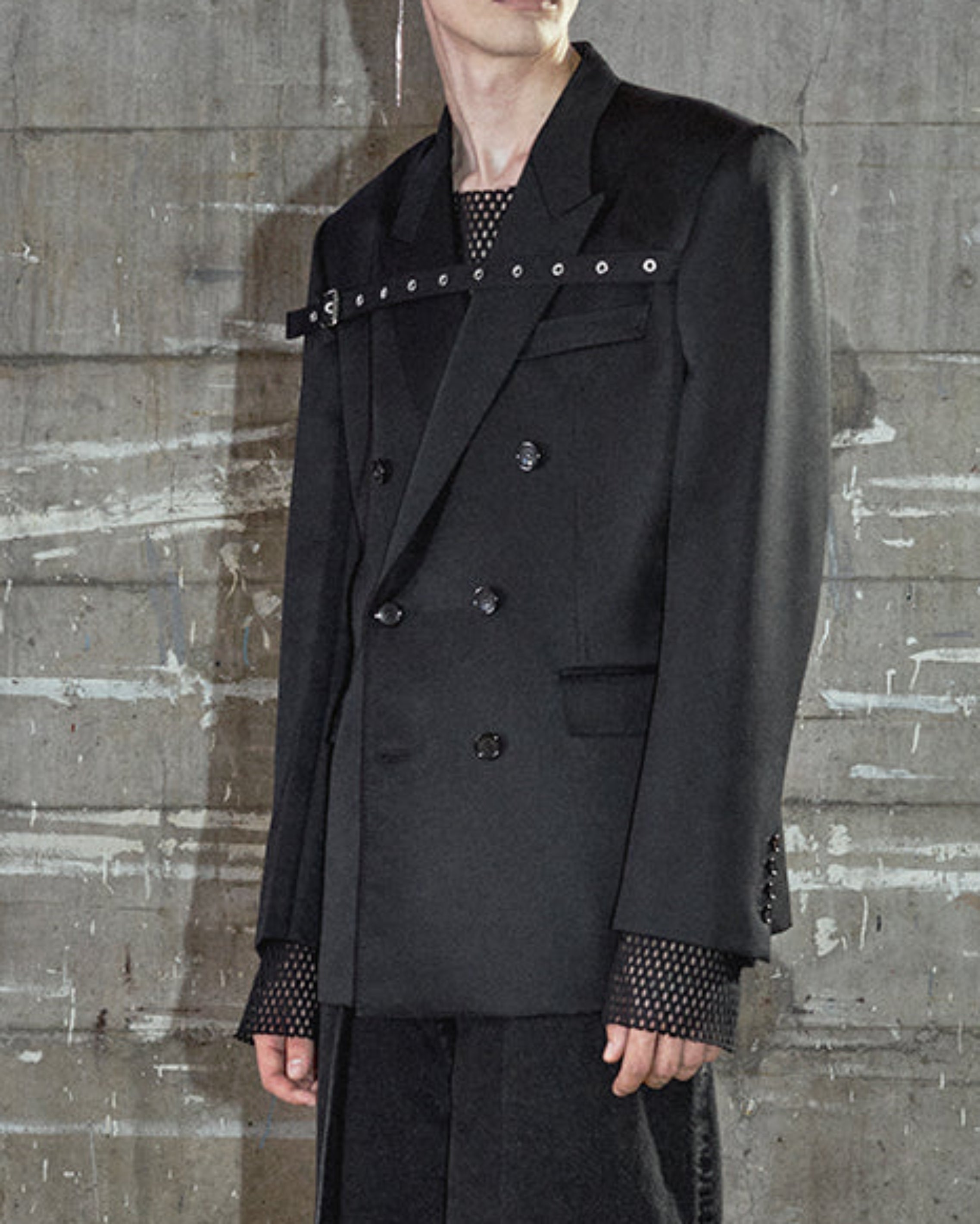 COTTON MESH PULLOVER