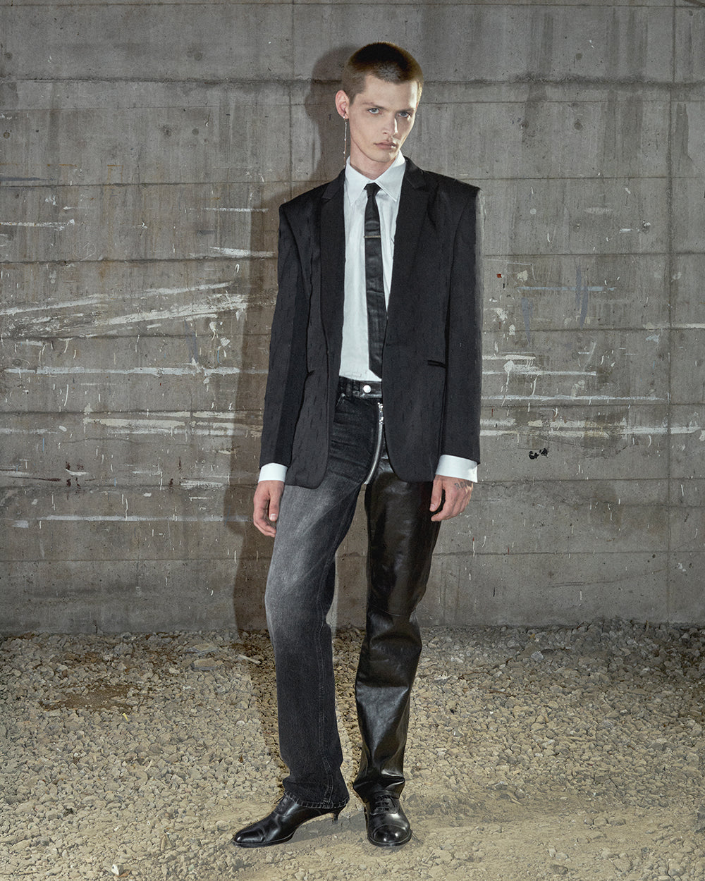 LAMBSKIN WRAPAROUND ZIP PANTS