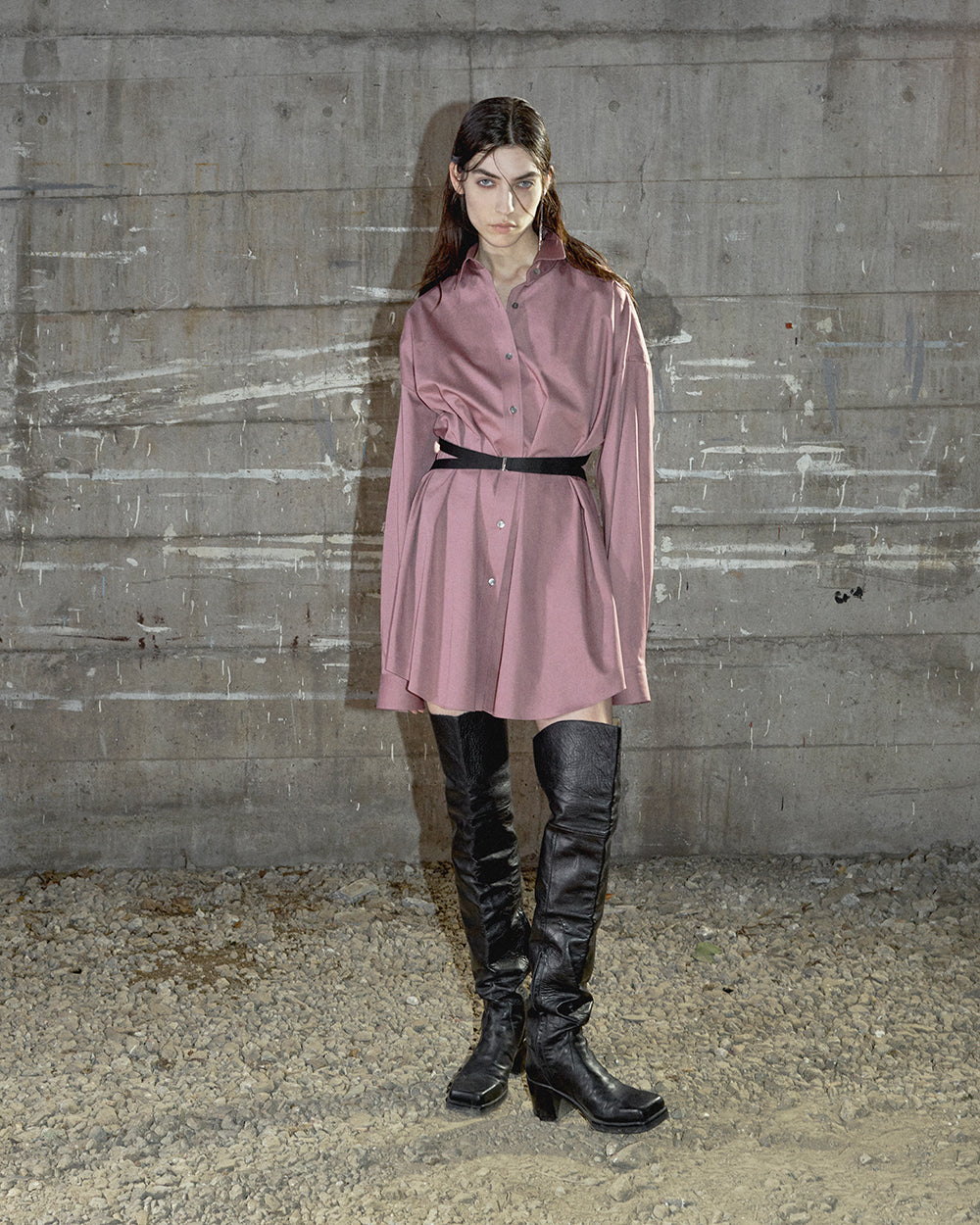 COTTON SATIN OVERSIZED SHIRT