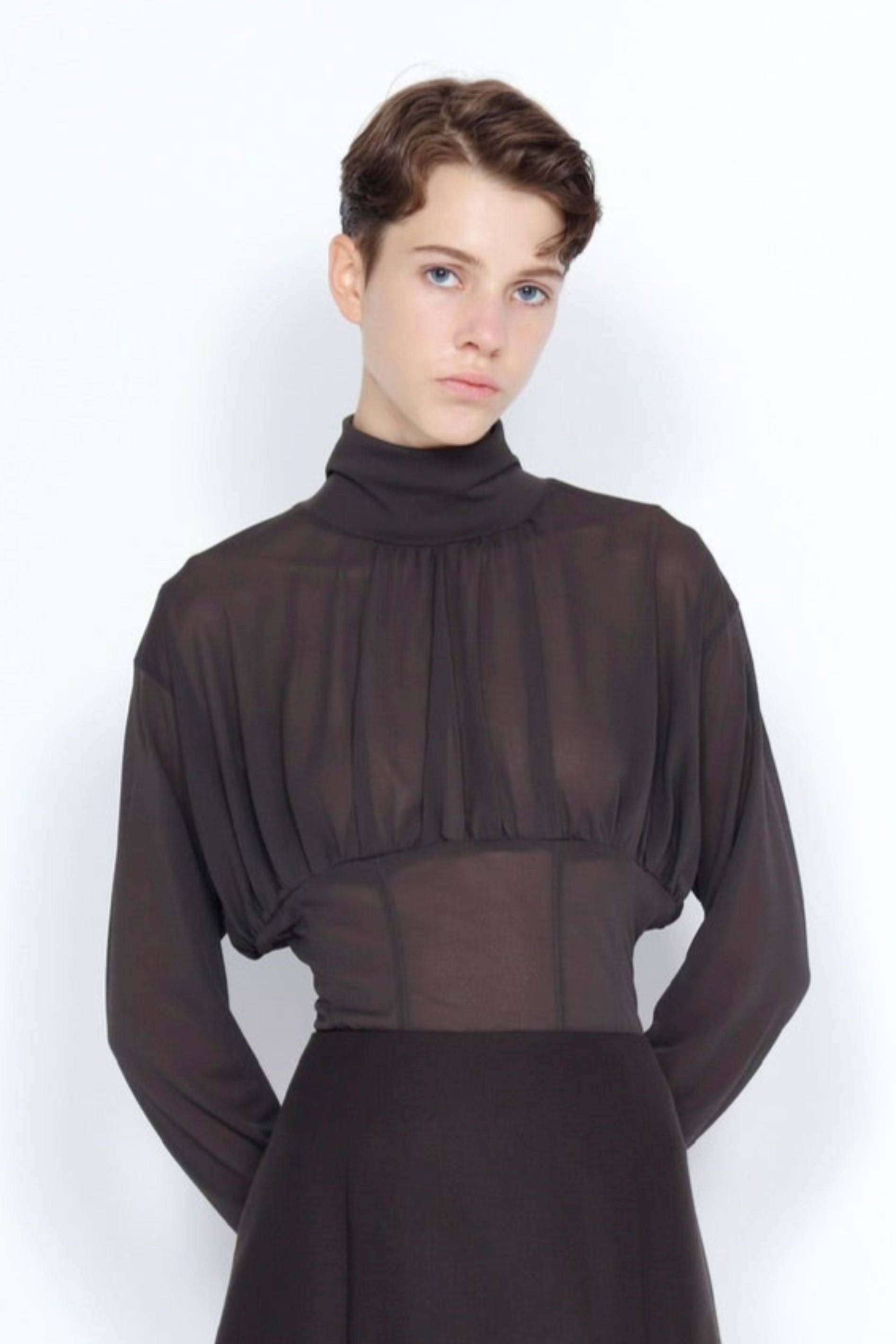 JERSEY CORSET GATHERED TOP