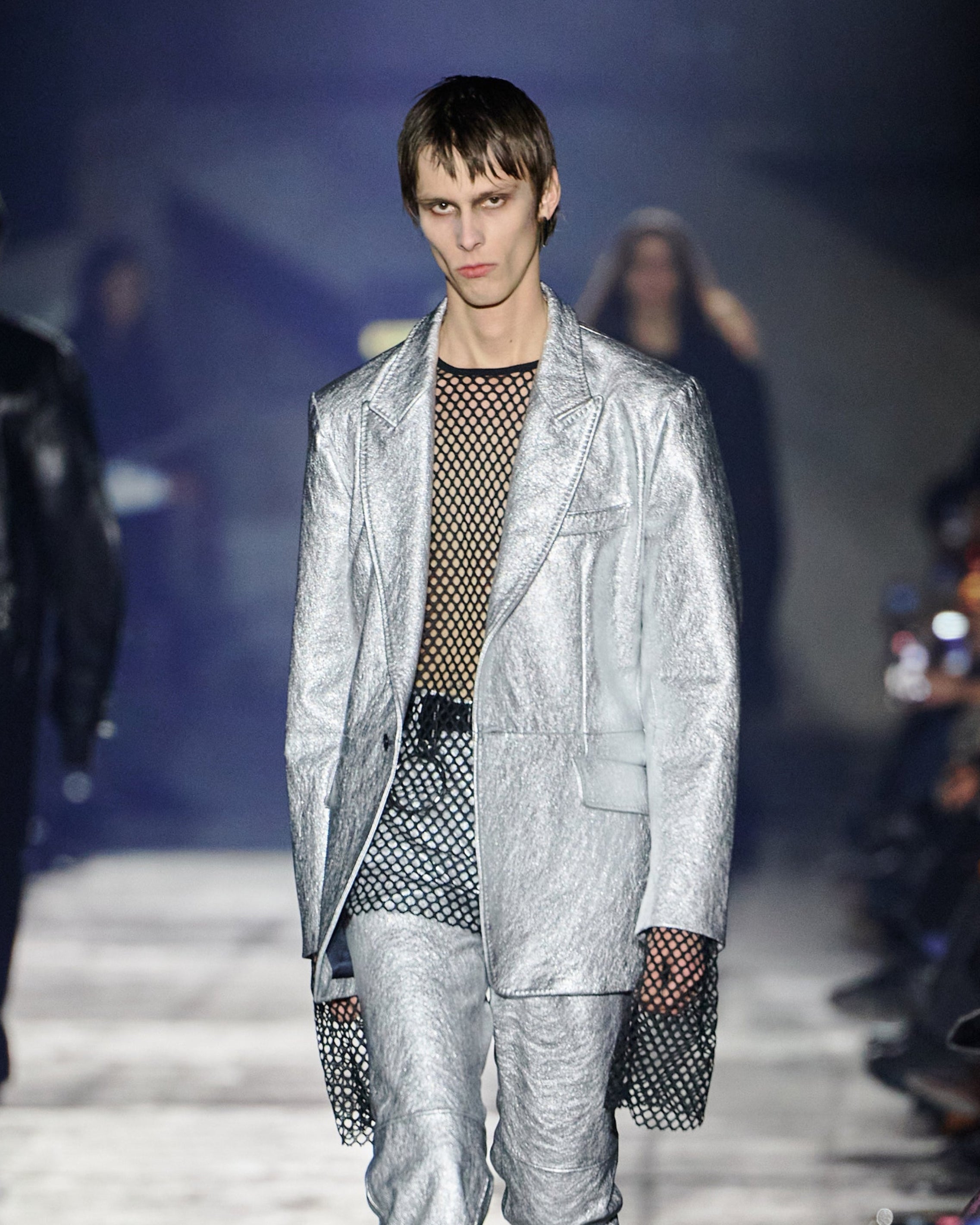 LEATHER SINGLE BREASTED JACKET