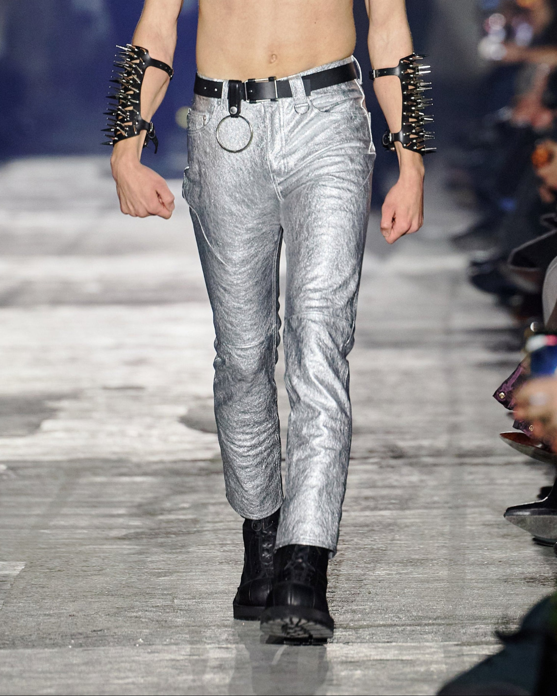 LEATHER STRAIGHT PANTS