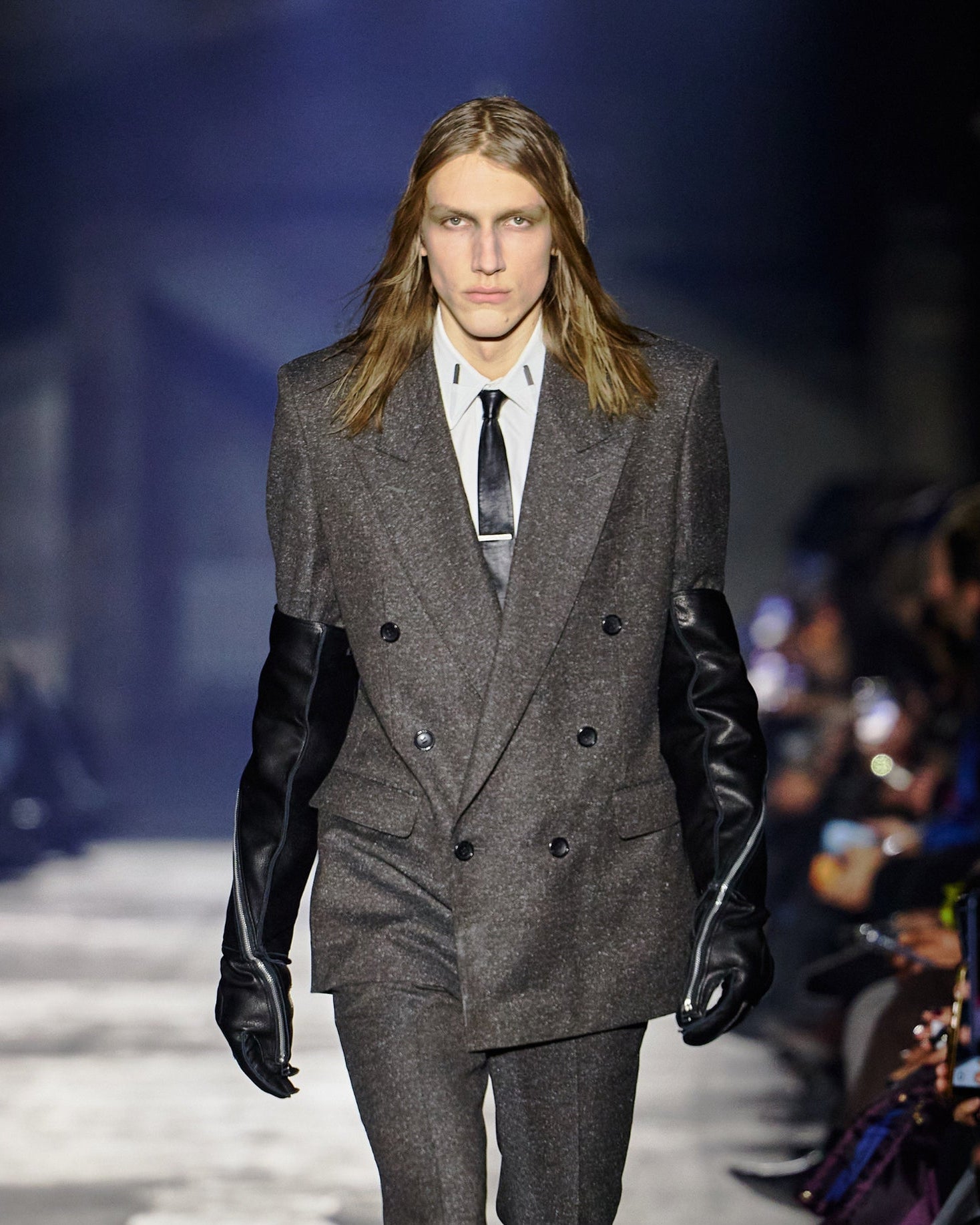 SILK NEP WOOL DOUBLE BREASTED JACKET