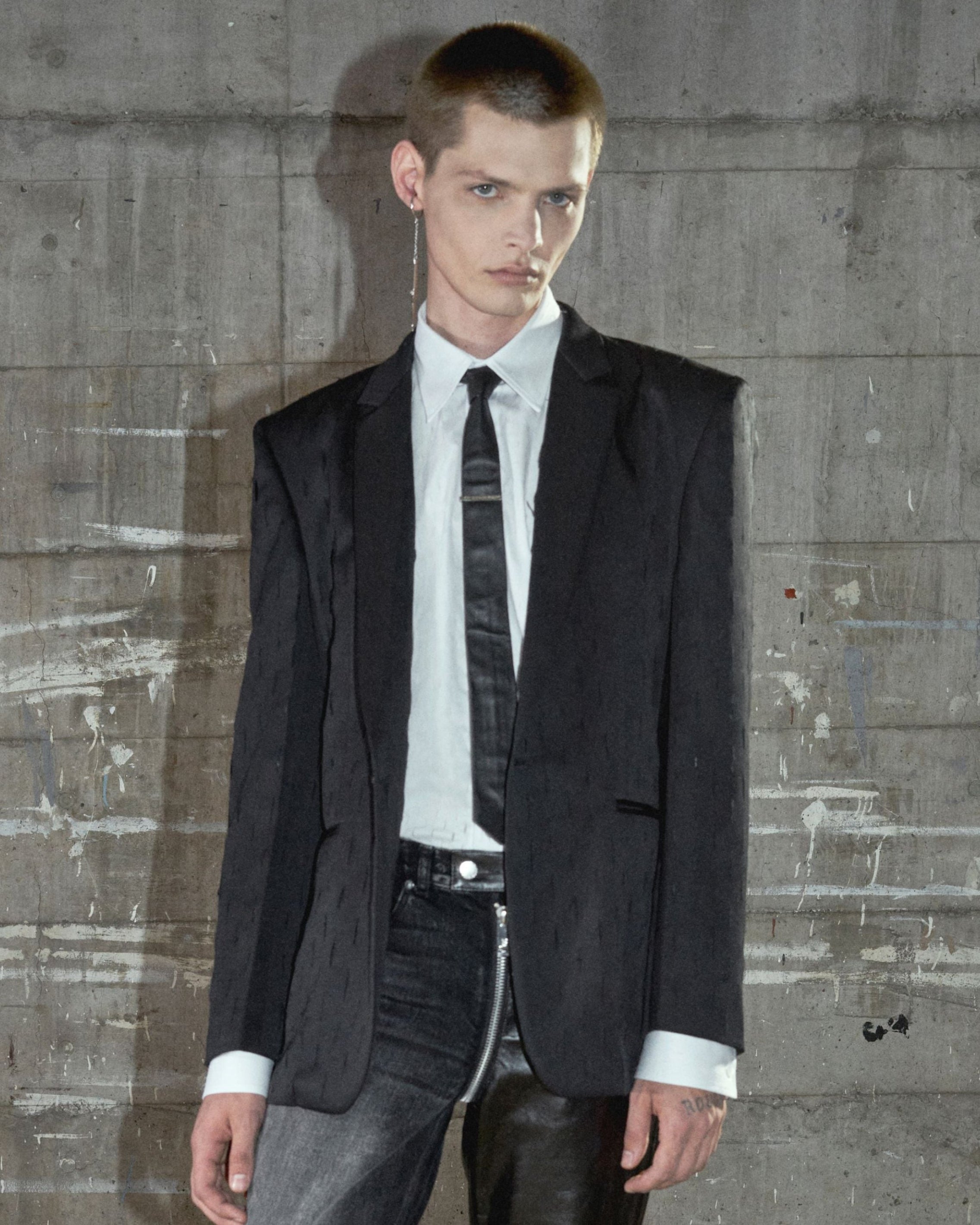 【3/27発売予定】SLASHED WOOL GABARDINE SINGLE BREASTED JACKET