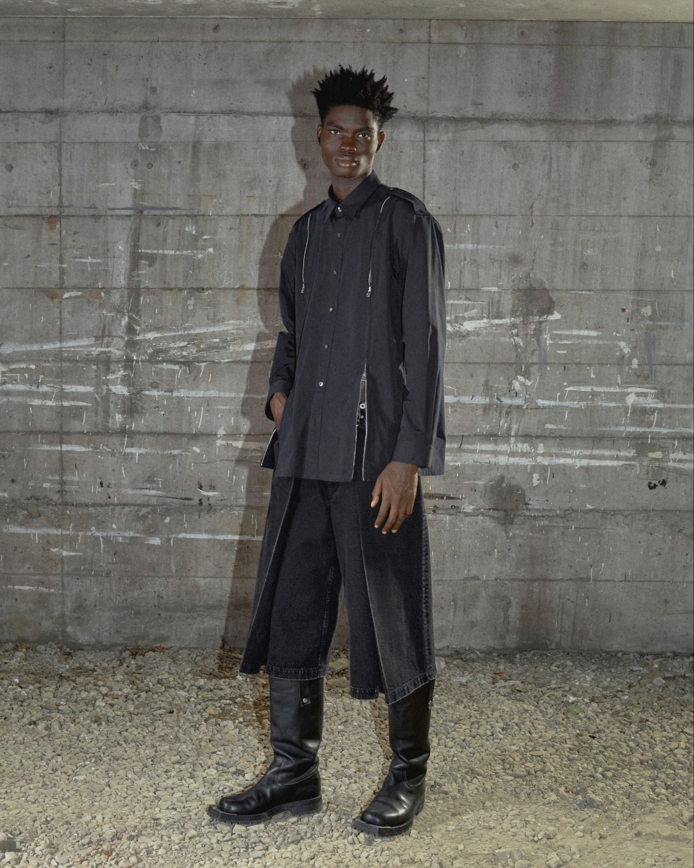 BROADCLOTH ZIP SHIRT