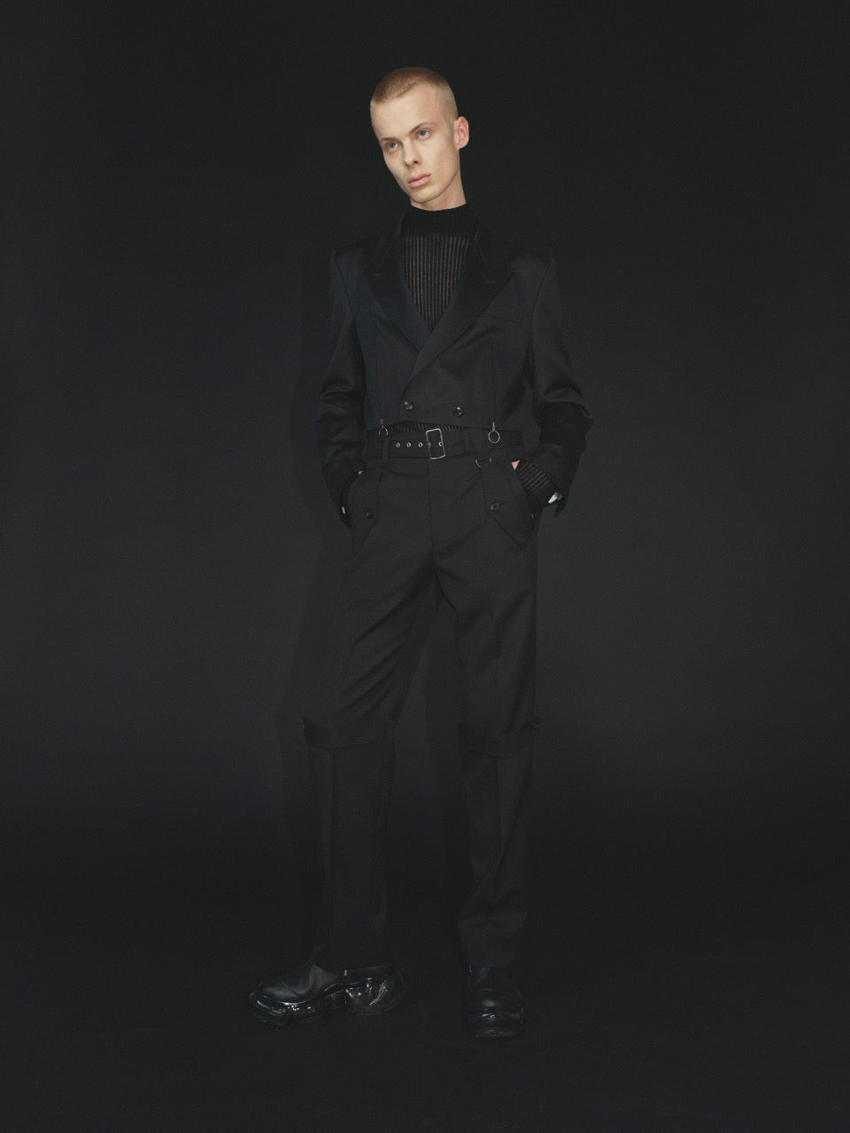 Wool GABARDINE TRENCH TROUSERS