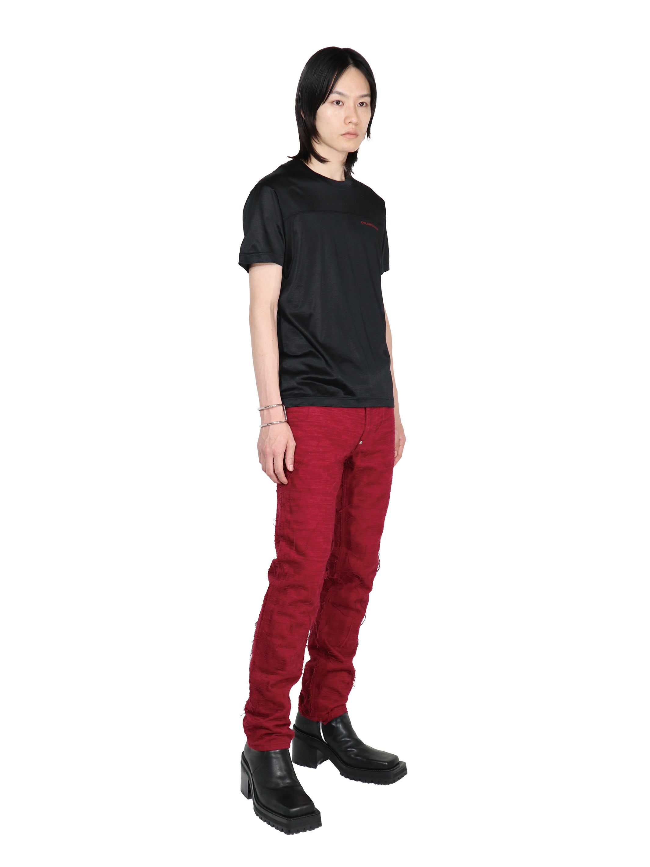 Crash denim 5pockets pants