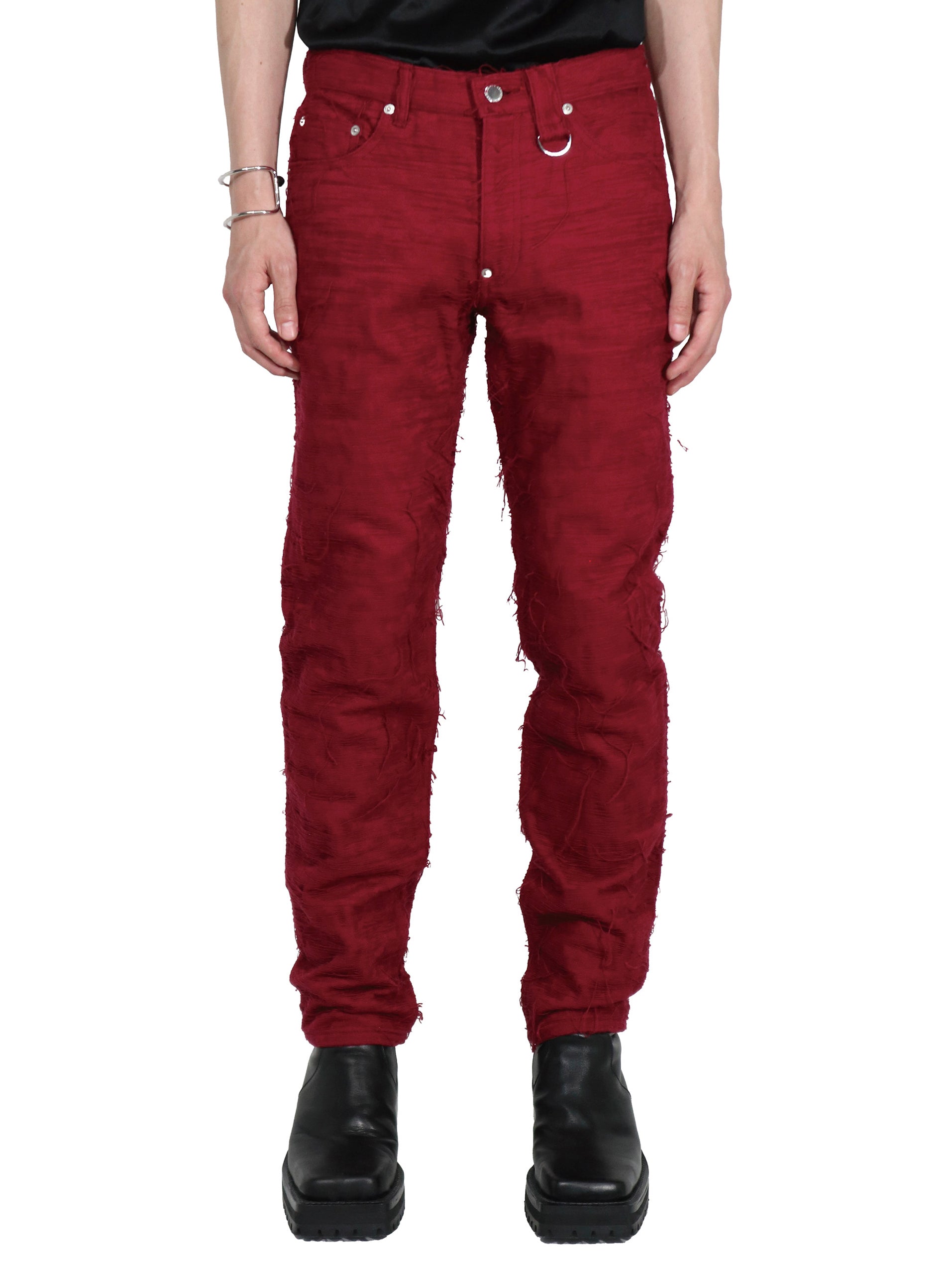 Crash denim 5pockets pants