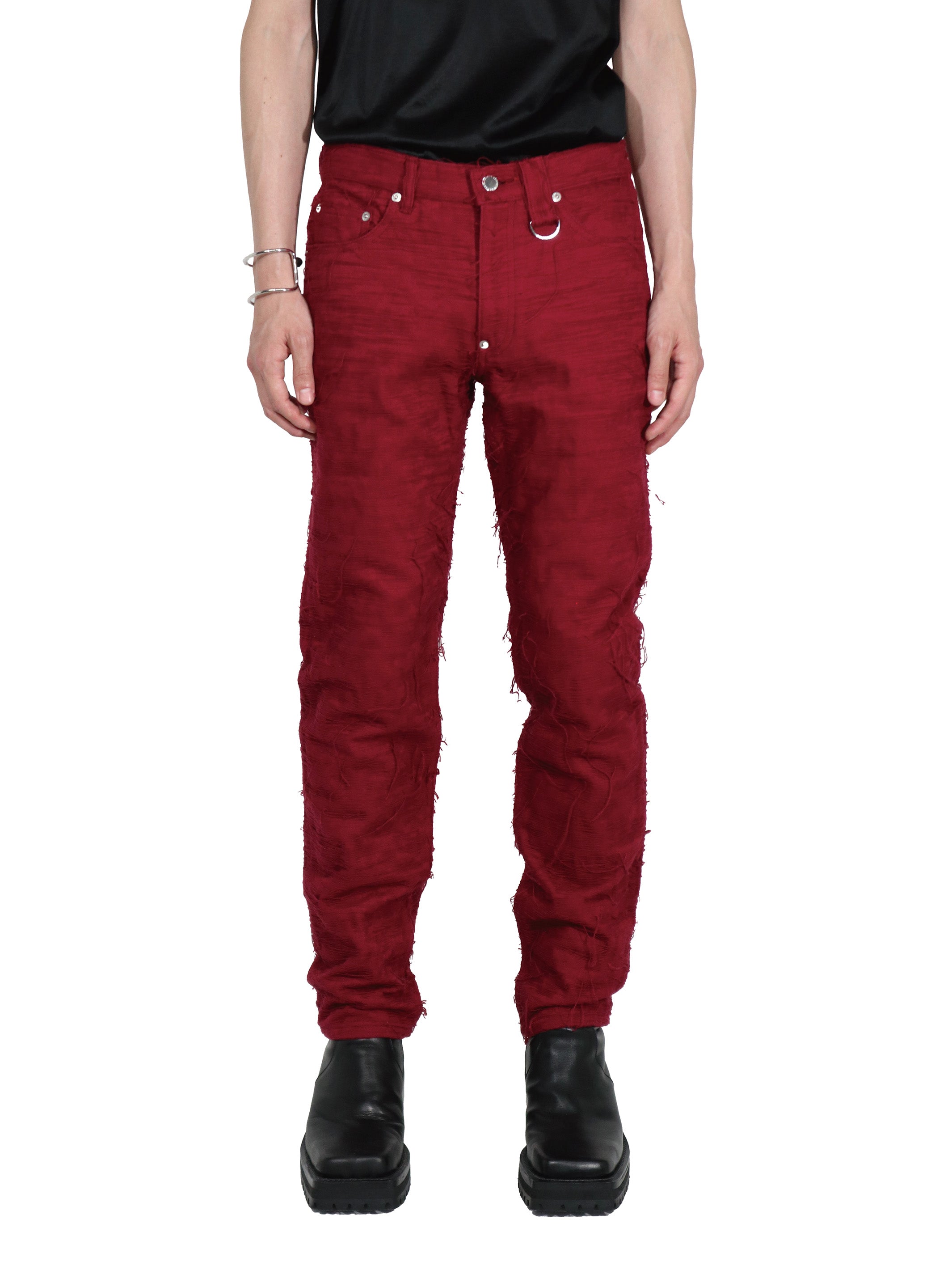 Crash denim 5pockets pants