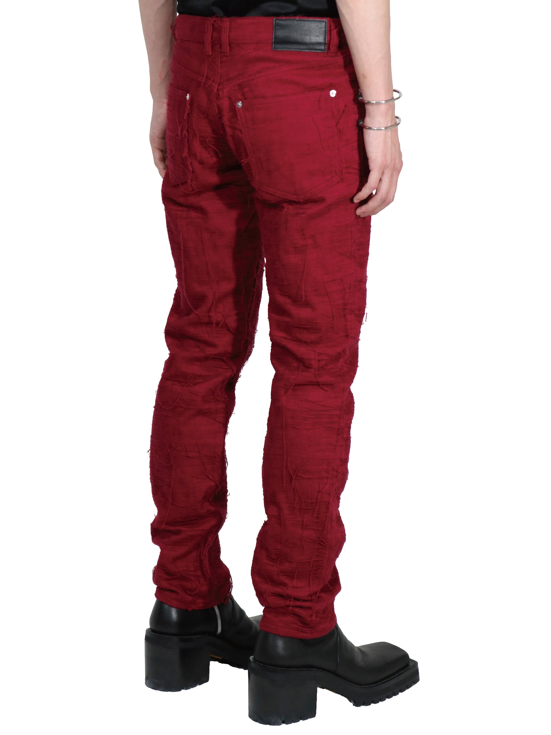 Crash denim 5pockets pants