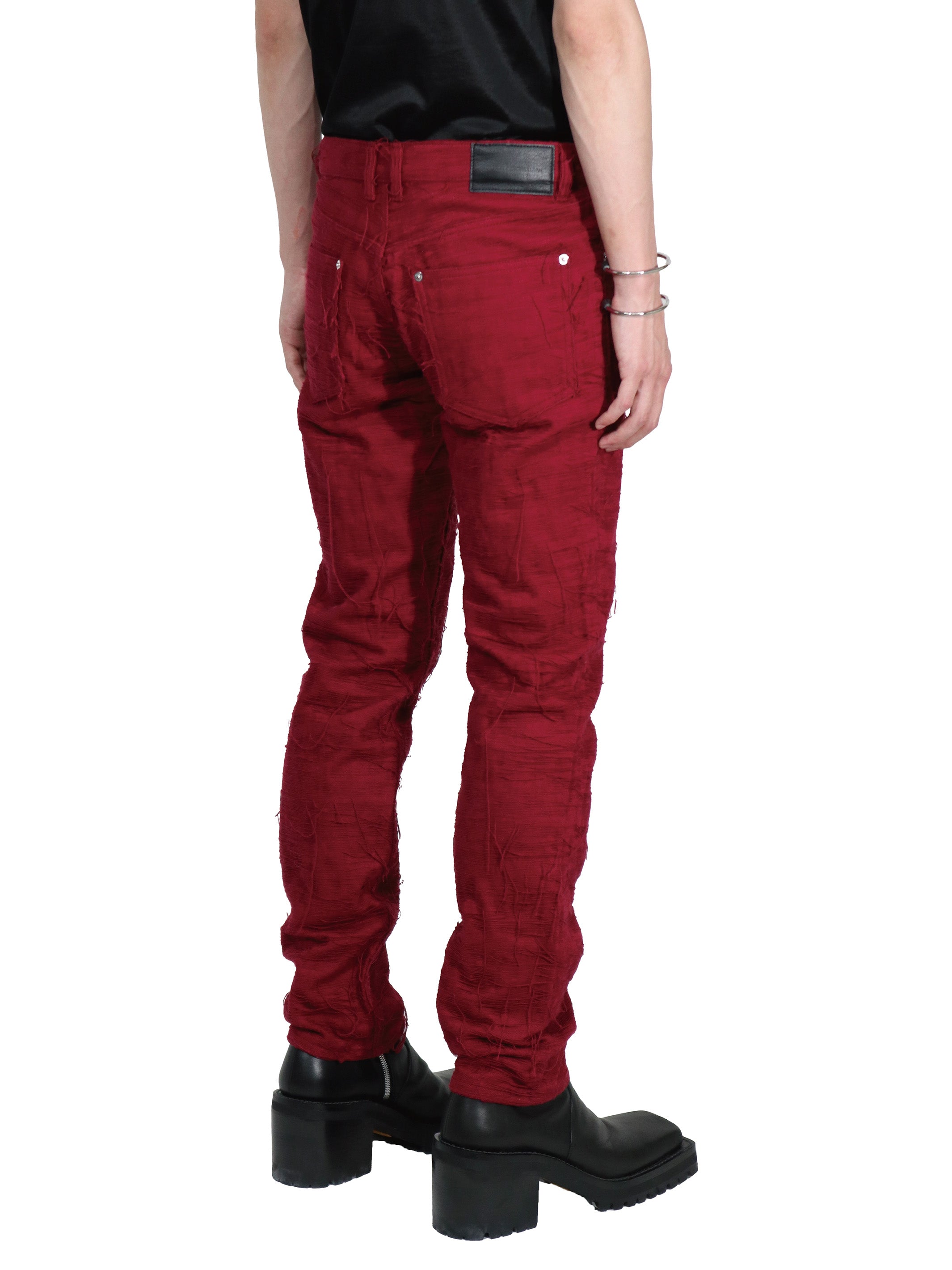 Crash denim 5pockets pants