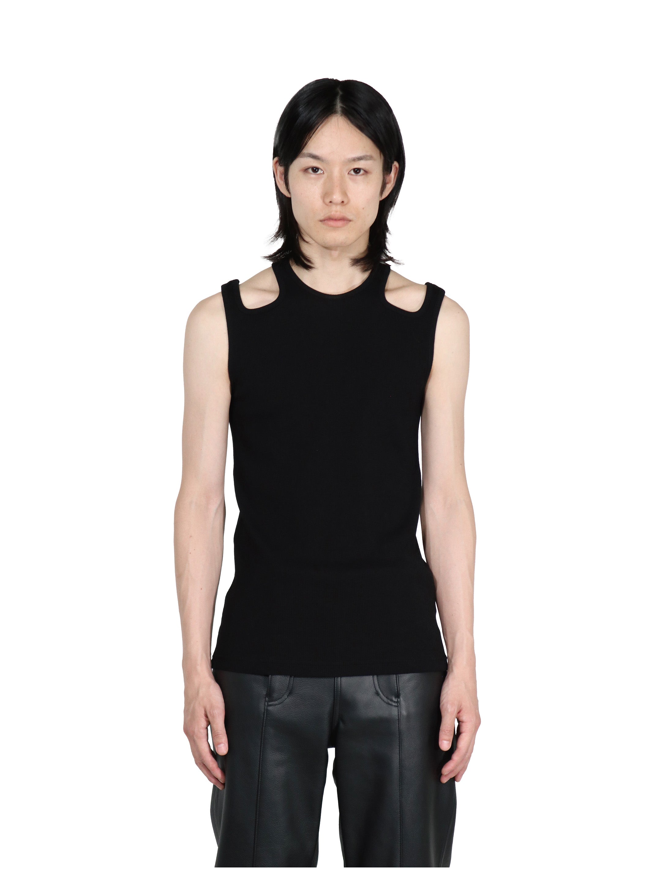 HOLLOWED OUT RIB TANK-TOP