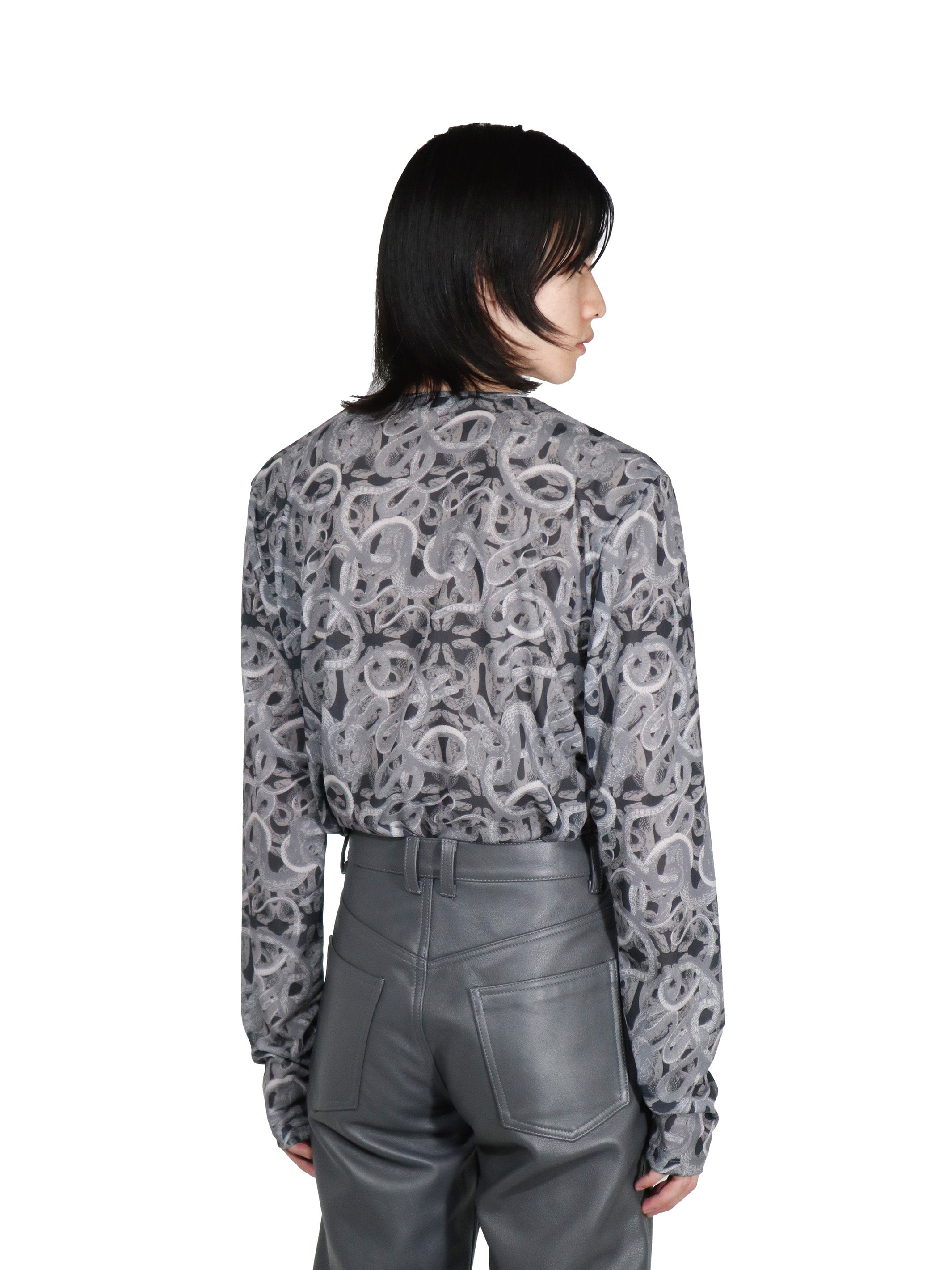 ALL OVER PRINT CREW NECK TOP