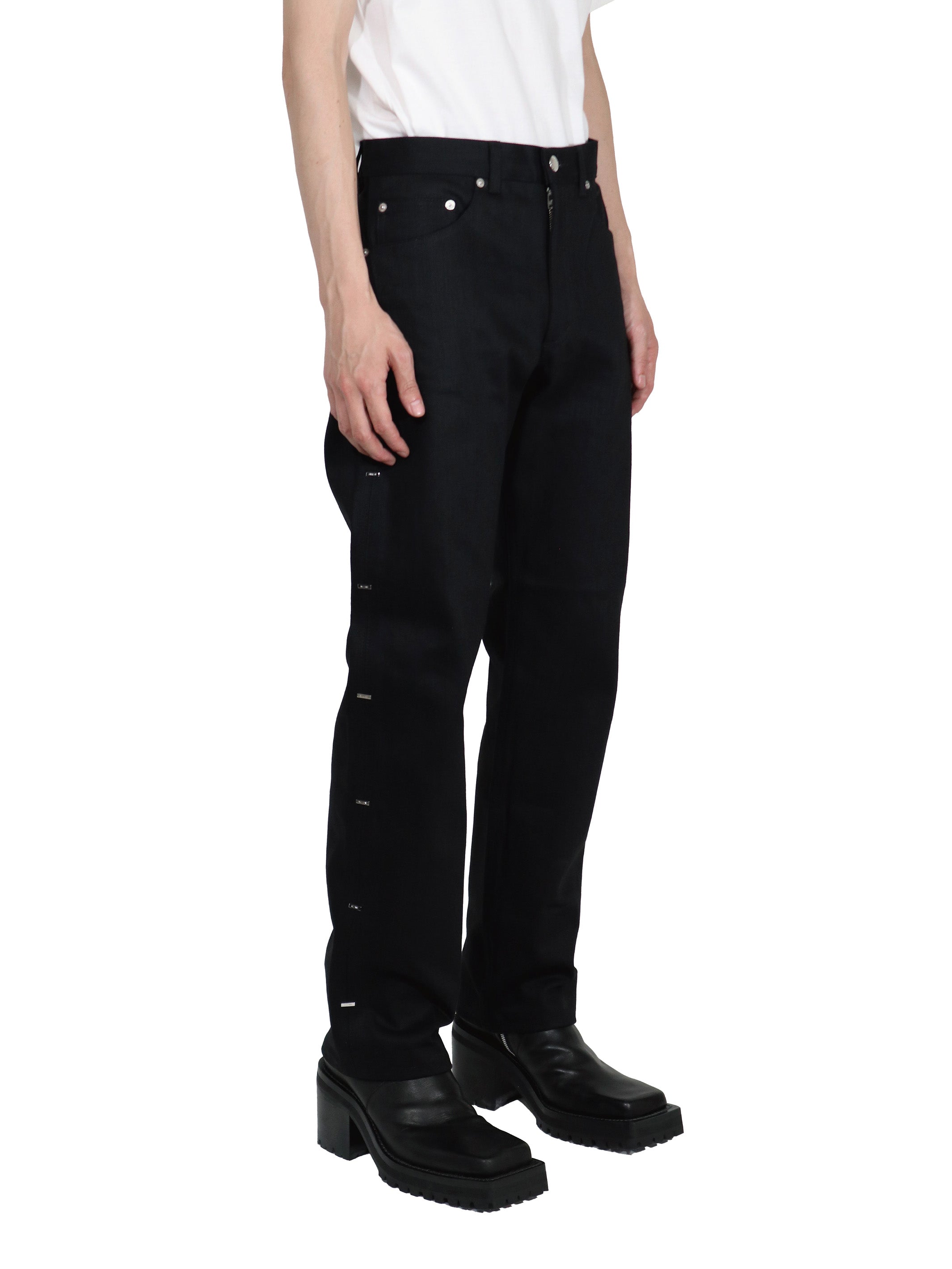 RIGID DENIM METAL LINE PANTS