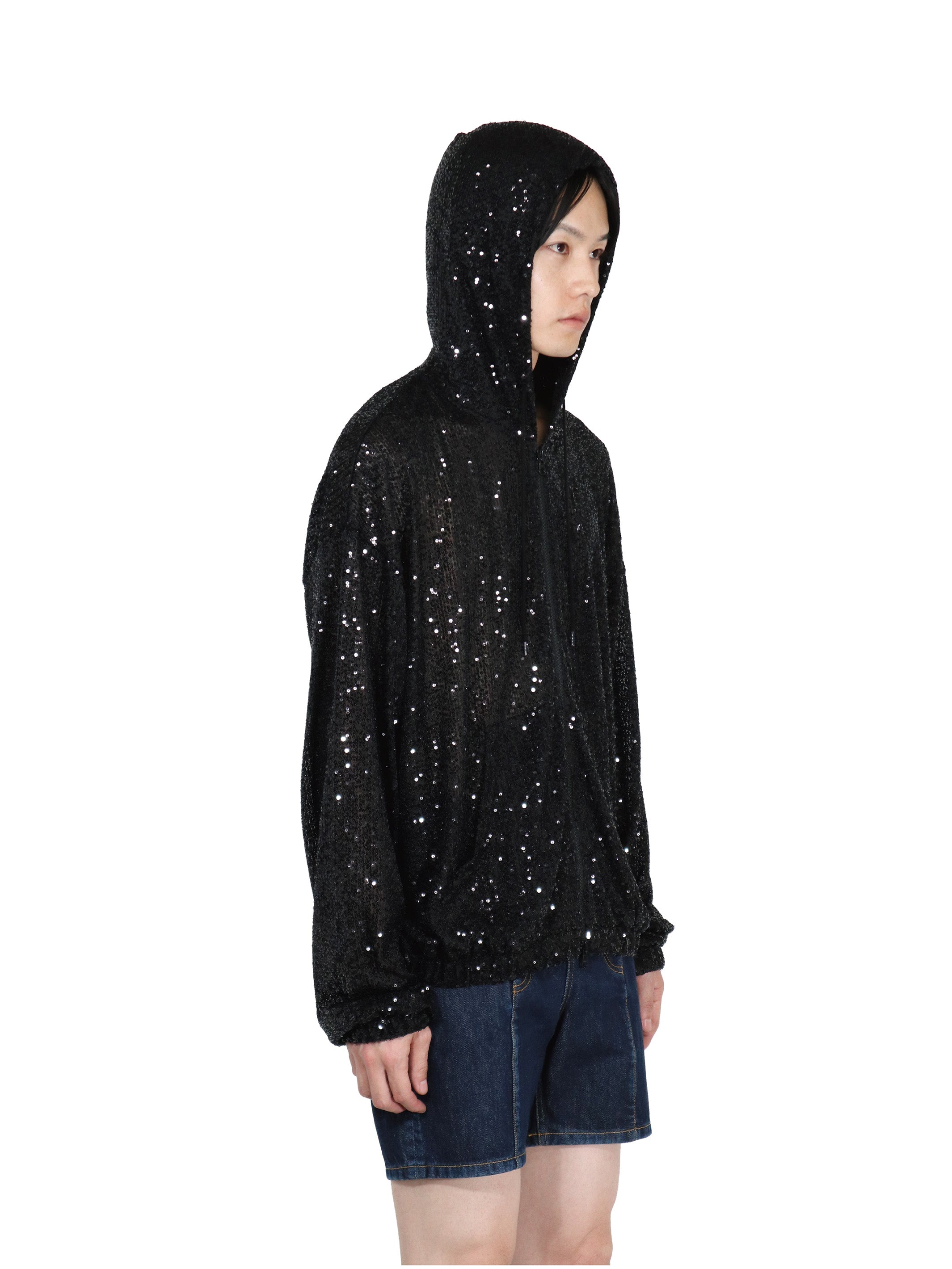 SPANGLE ZIP-UP HOODIE