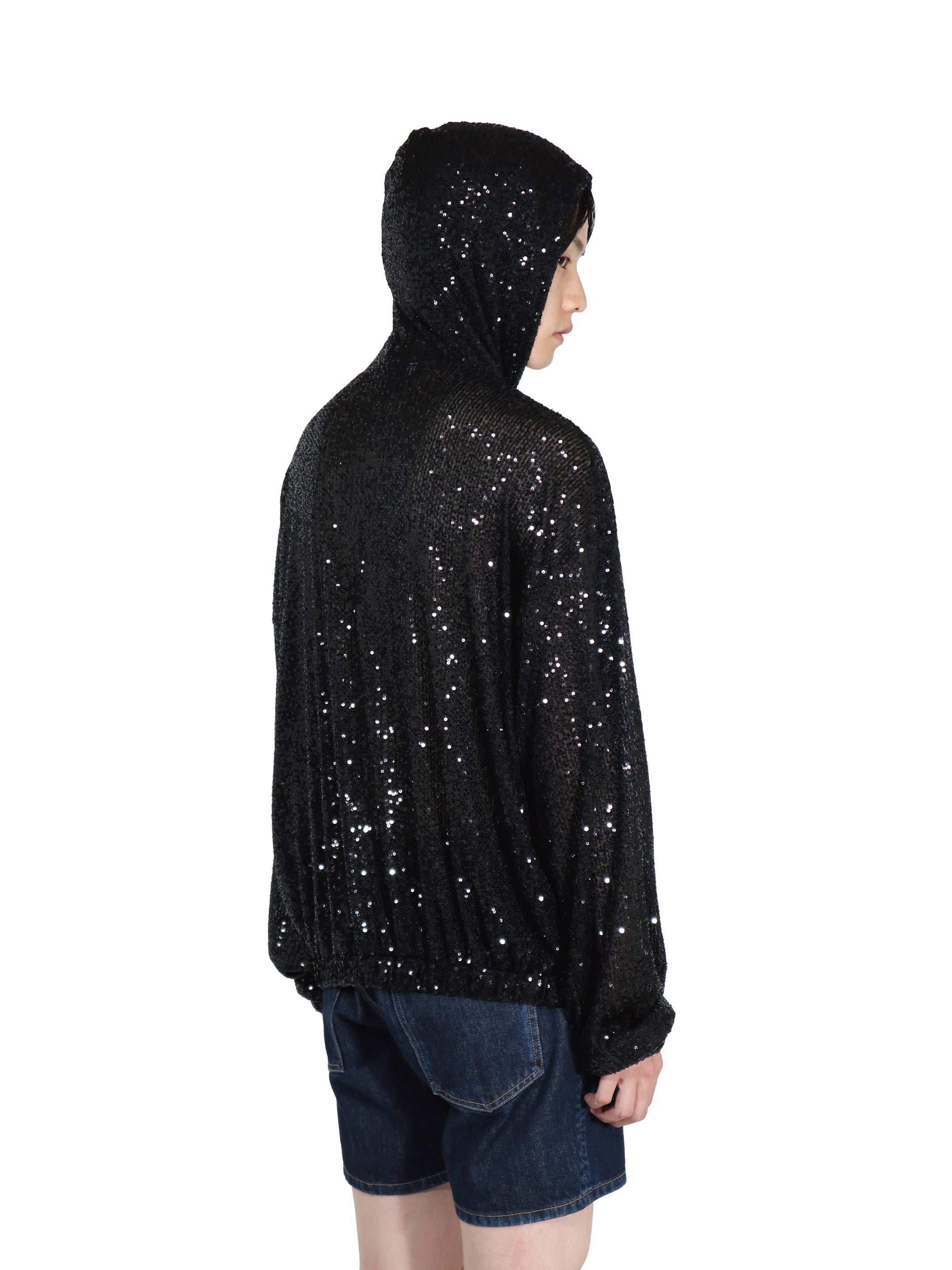 SPANGLE ZIP-UP HOODIE